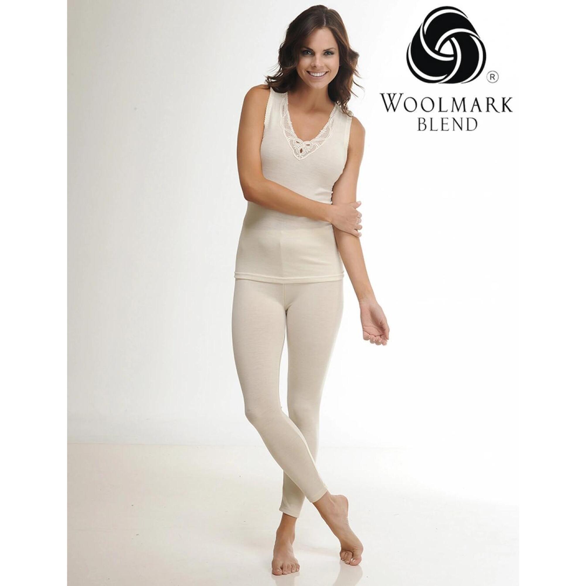 Damskie Legginsy Termoaktywne z Wełny Merino Warstwa Bazowa Woolona