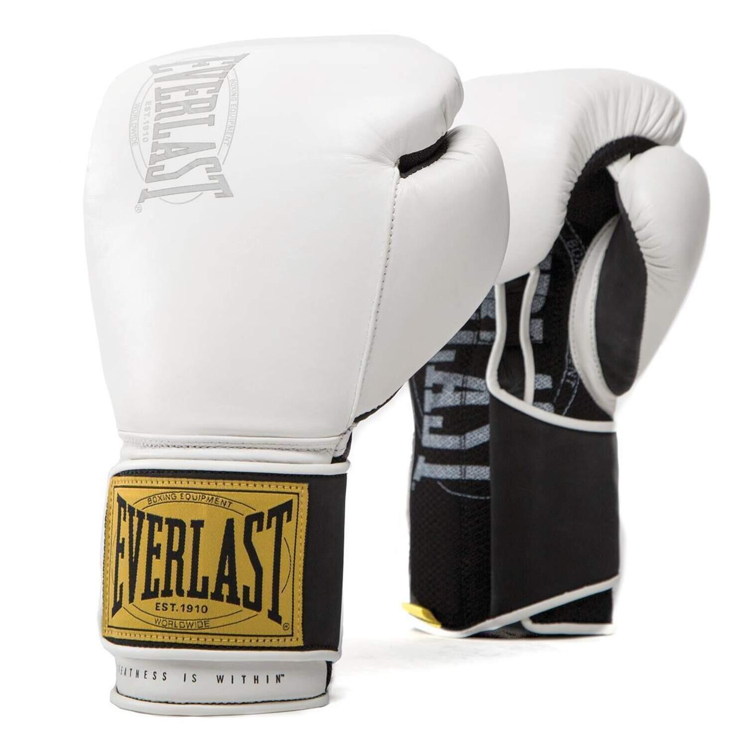 Everlast Rękawice bokserskie ze skóry naturalnej 1910 Classic Białe