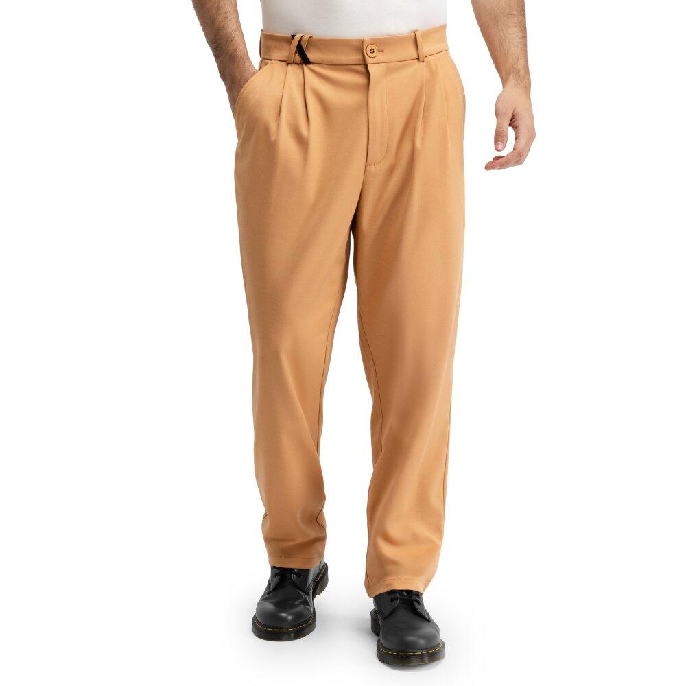 Męskie spodnie z szerokimi nogawkami Siroko Kram Brown