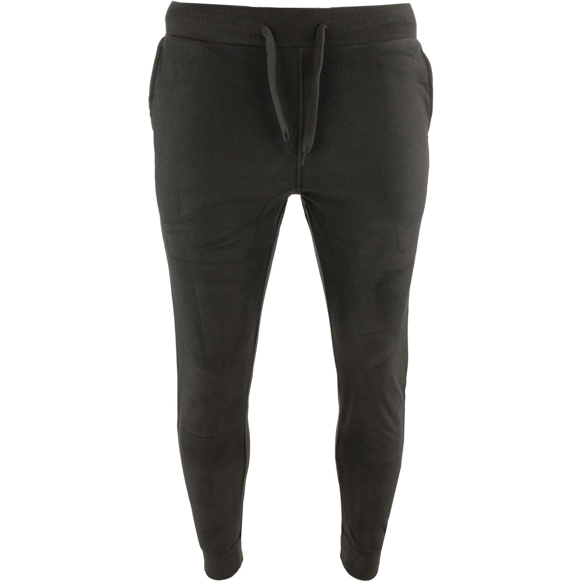 Męskie spodnie treningowe z polaru antracytowego