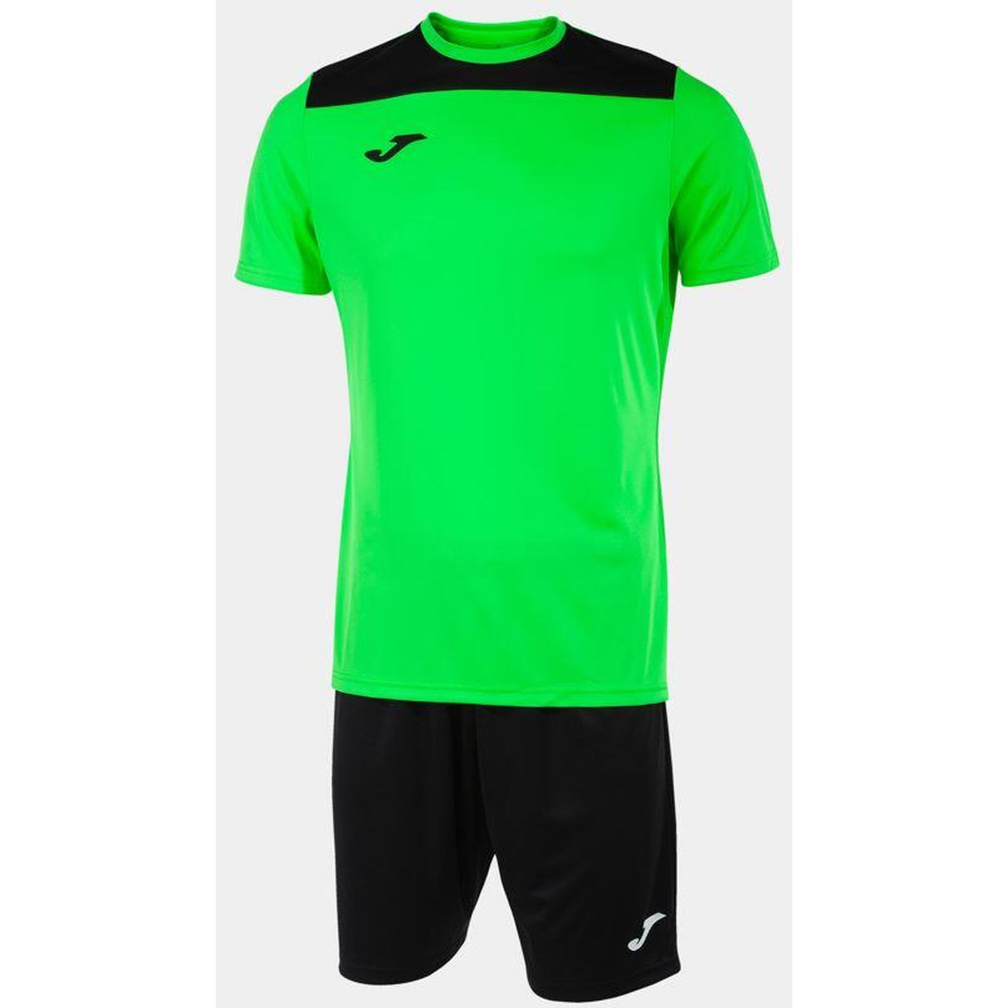 Zestaw Sportowy Joma Phoenix II Fluorescencyjna Zieleń-Czarny - Junior