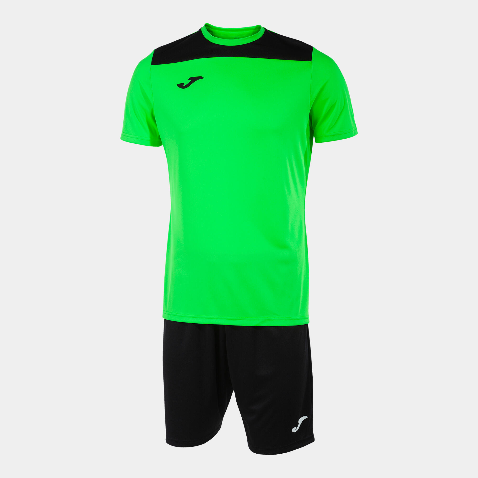 Zestaw Sportowy Joma Phoenix II Fluorescencyjna Zieleń-Czarny - Junior