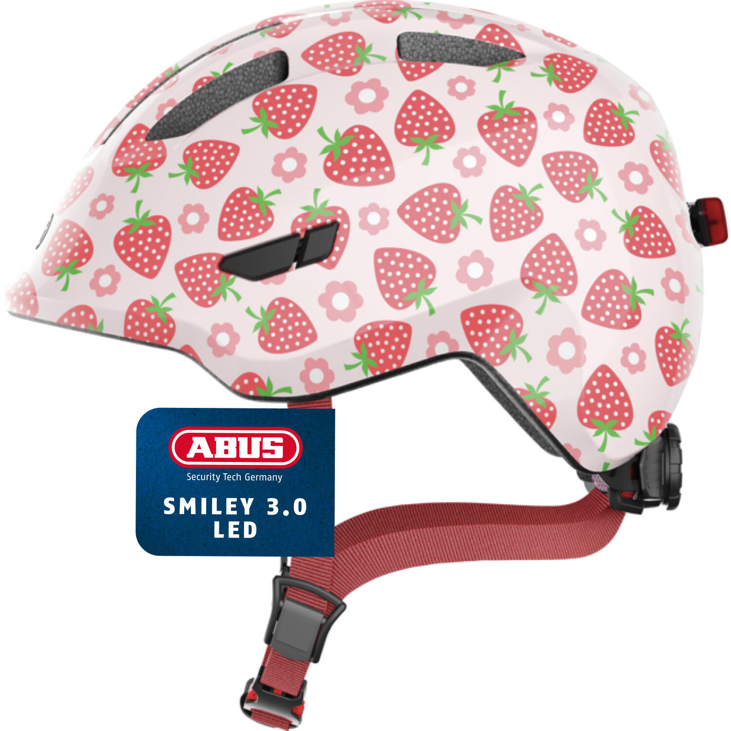 Dziecięcy kask rekreacyjny „Smiley 3.0 LED” różowo-truskawkowy