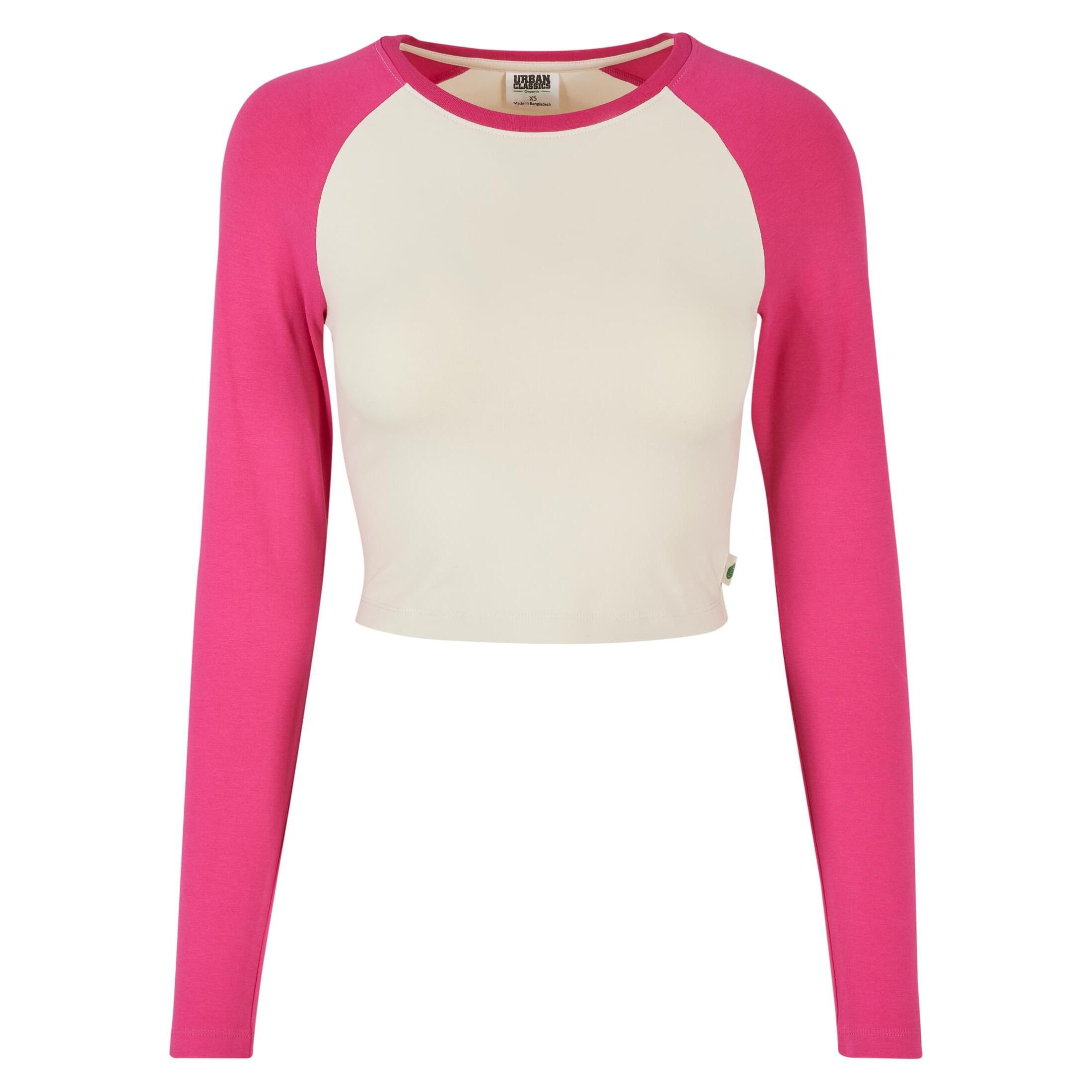 Damska ekologiczna koszulka crop z długim rękawem Urban Classics Retro Baseball