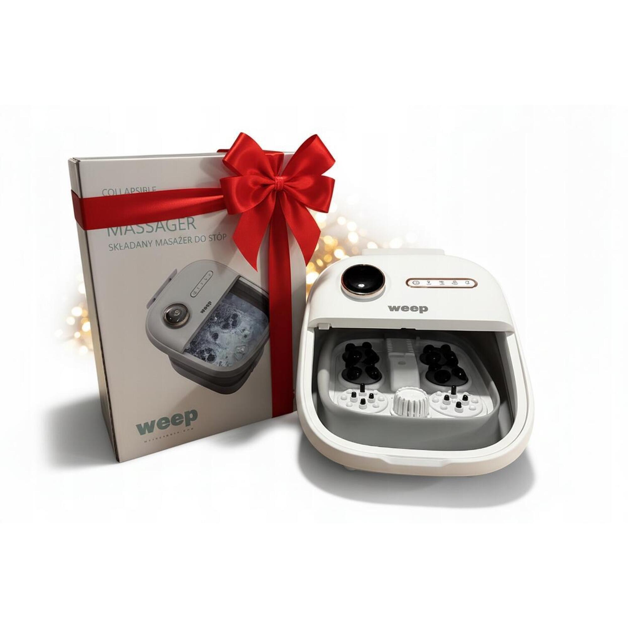 Masażer do stóp wodny Weep D5 składany hydromasażer grzanie rolki shiatsu