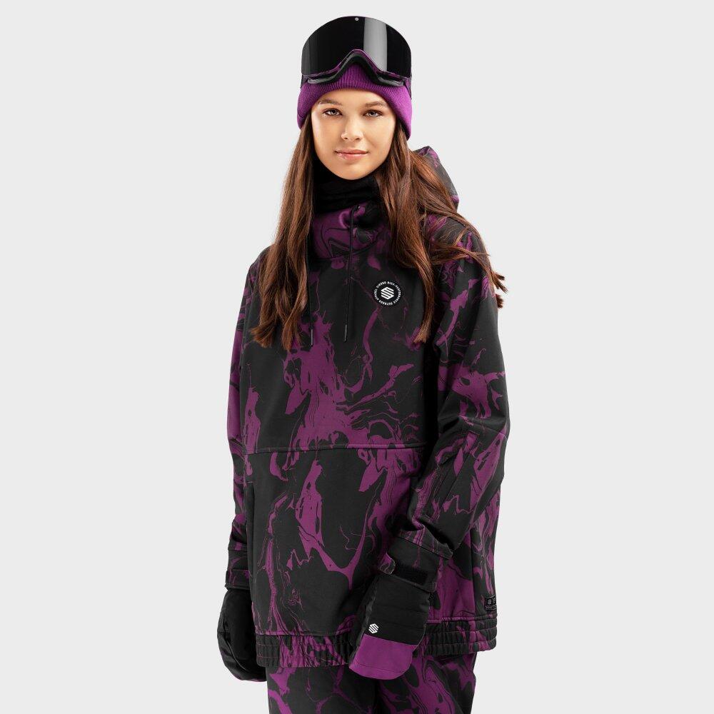 Kurtka Sporty zimowe SIROKO W1-W Indy Czarny Kobieta