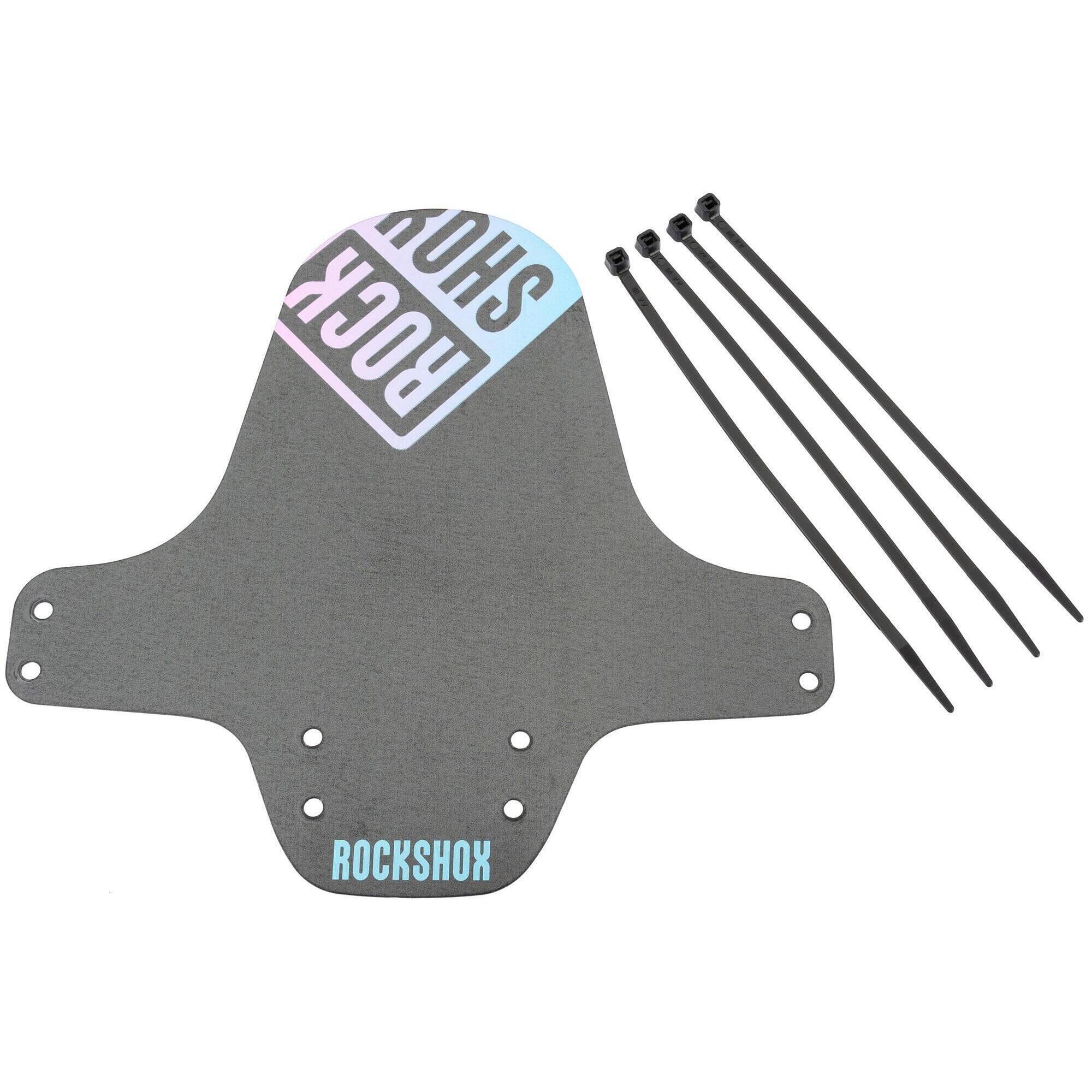 ROCKSHOX błotnik przedni clip-on czarny/niebieski różowy gradient