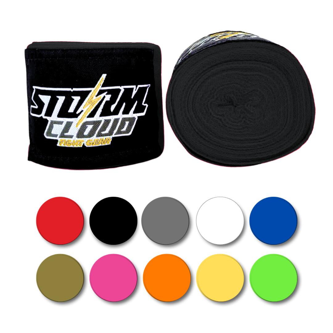 Bandaże owijki bokserskie MMA elastyczne StormCloud HW 1 Czarny 2,5m