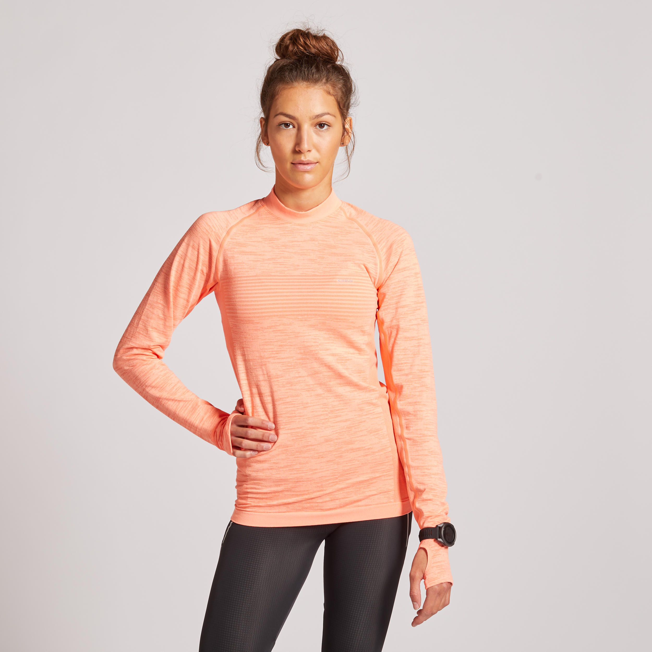 Koszulka do biegania z długim rękawem damska Kiprun Skincare