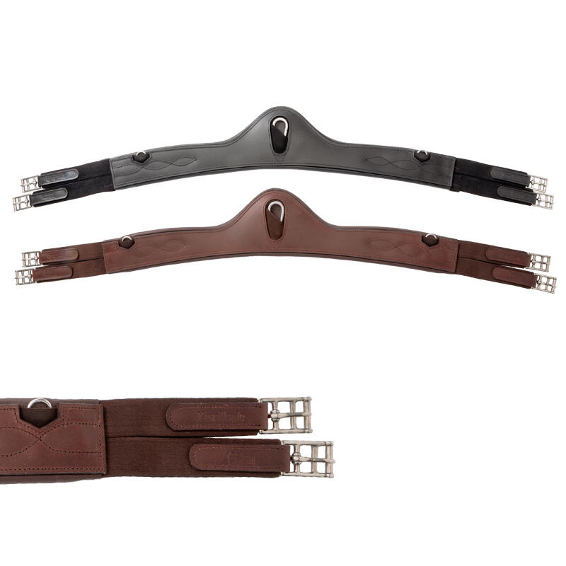 Krótka skórzana uprząż z gumką Kavalkade Atlas