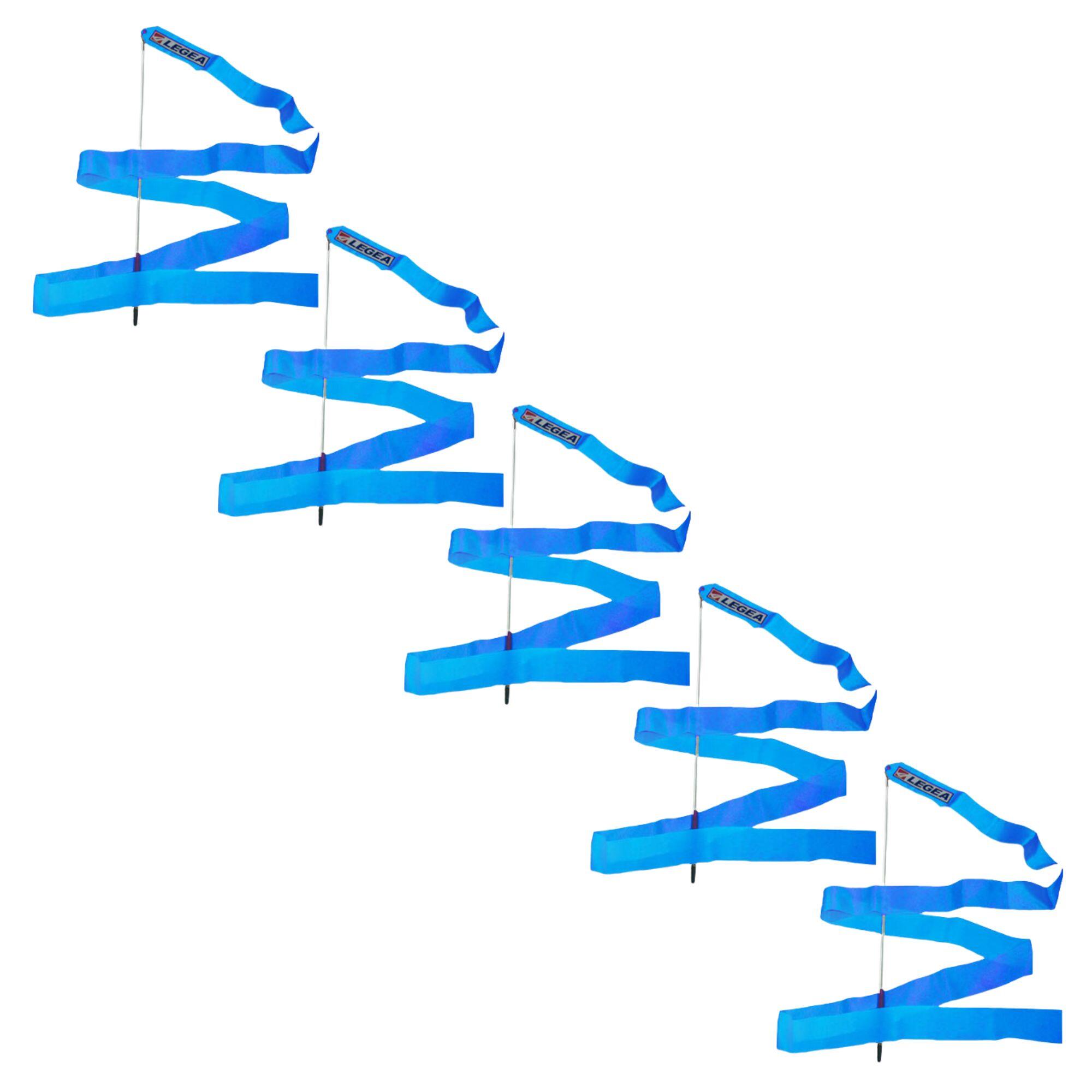 wstążki gimnastyki rytmicznej błękitne 5 szt. 6 m
