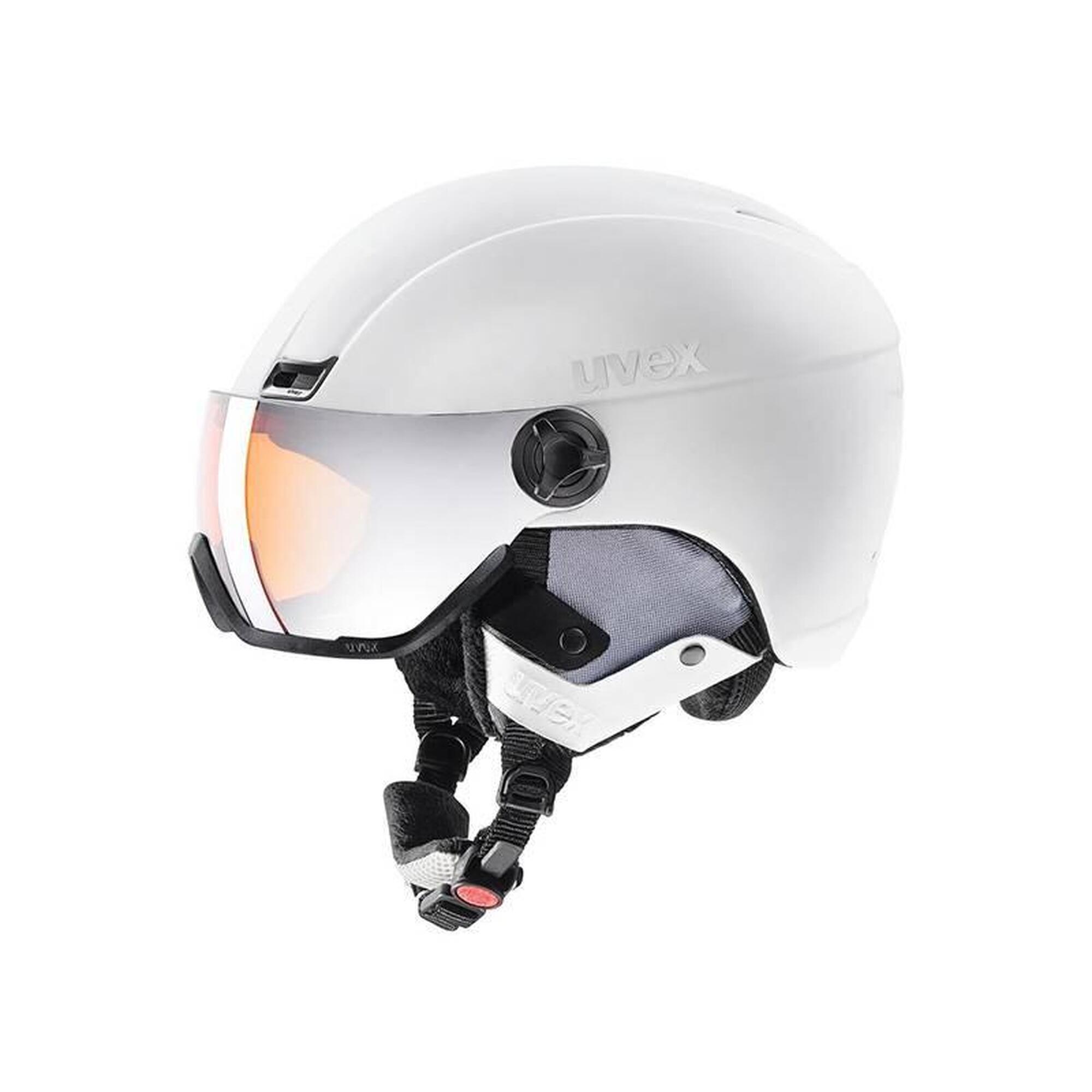 Kask z przyłbicą szybą Uvex Hlmt 400 Visor Style White Mat 2018 OTG