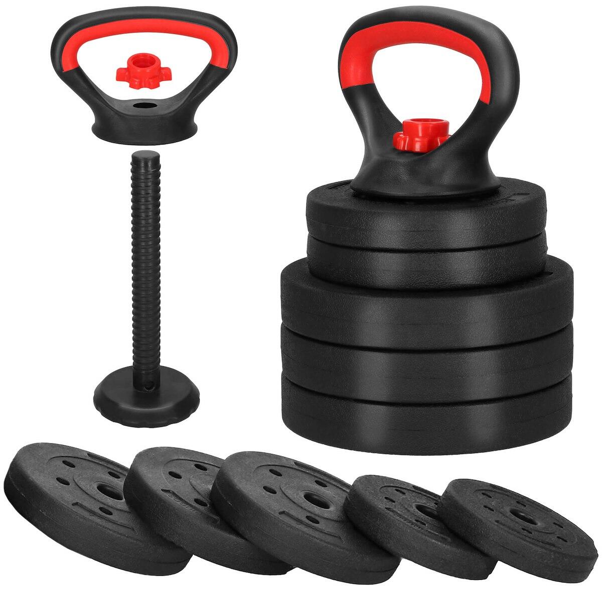 Kettlebell z regulacją obciążenia Springos 10 kg zestaw 5 talerzy na hantle