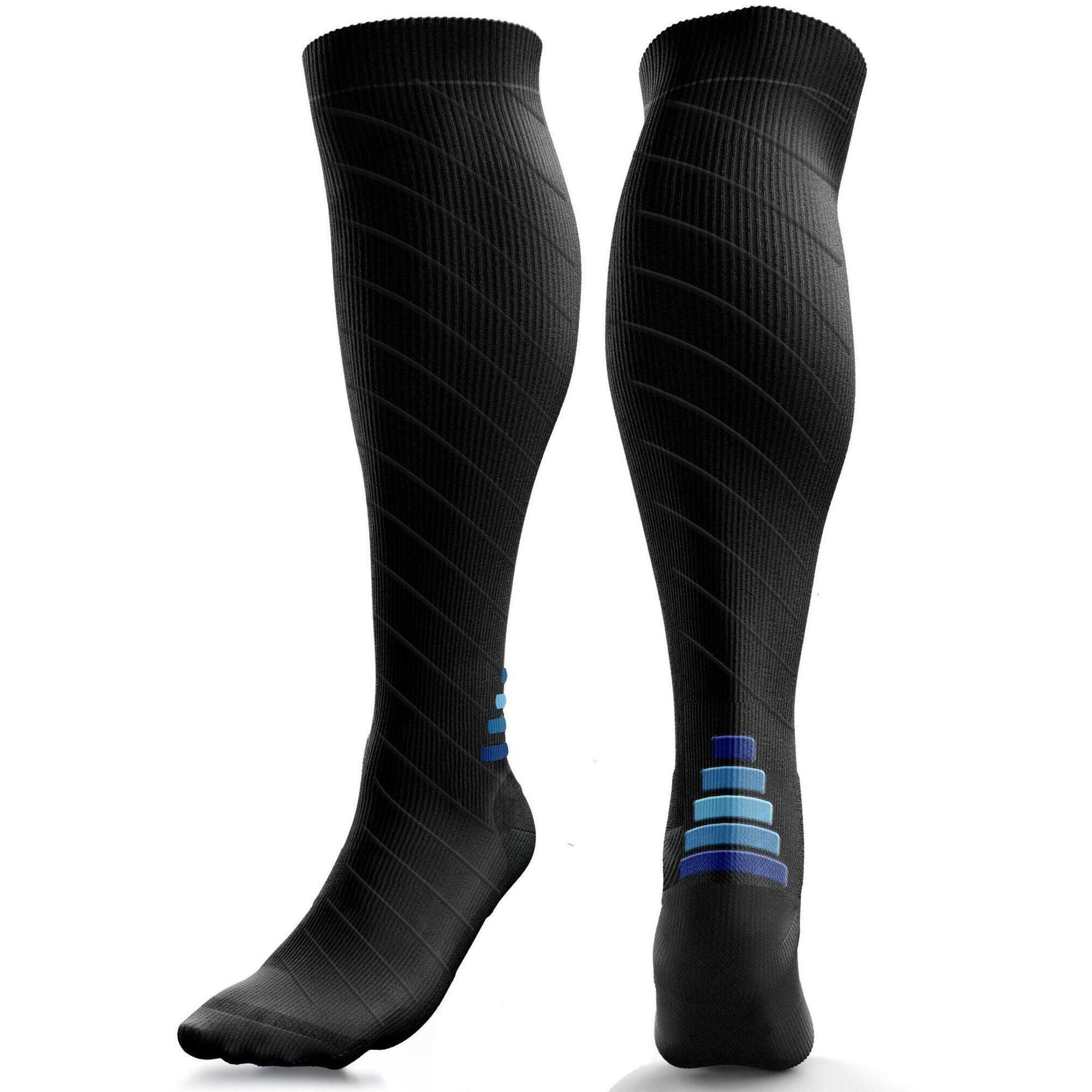 Skarpety uciskowe dla kobiet i mężczyzn (klasa 2) (czarne/granatowe, L-XL)