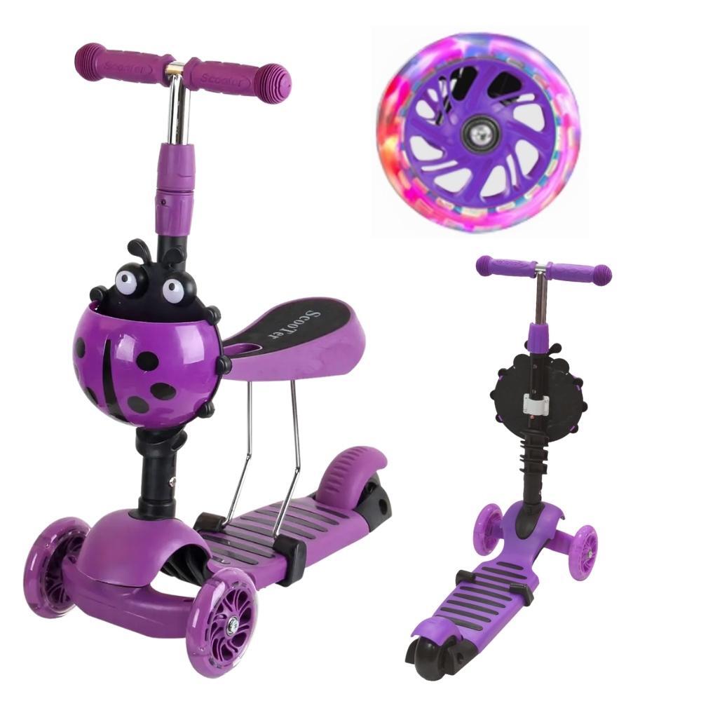 Hulajnoga balansowa trójkołowa jeździk 2w1 świecące kółka Enero