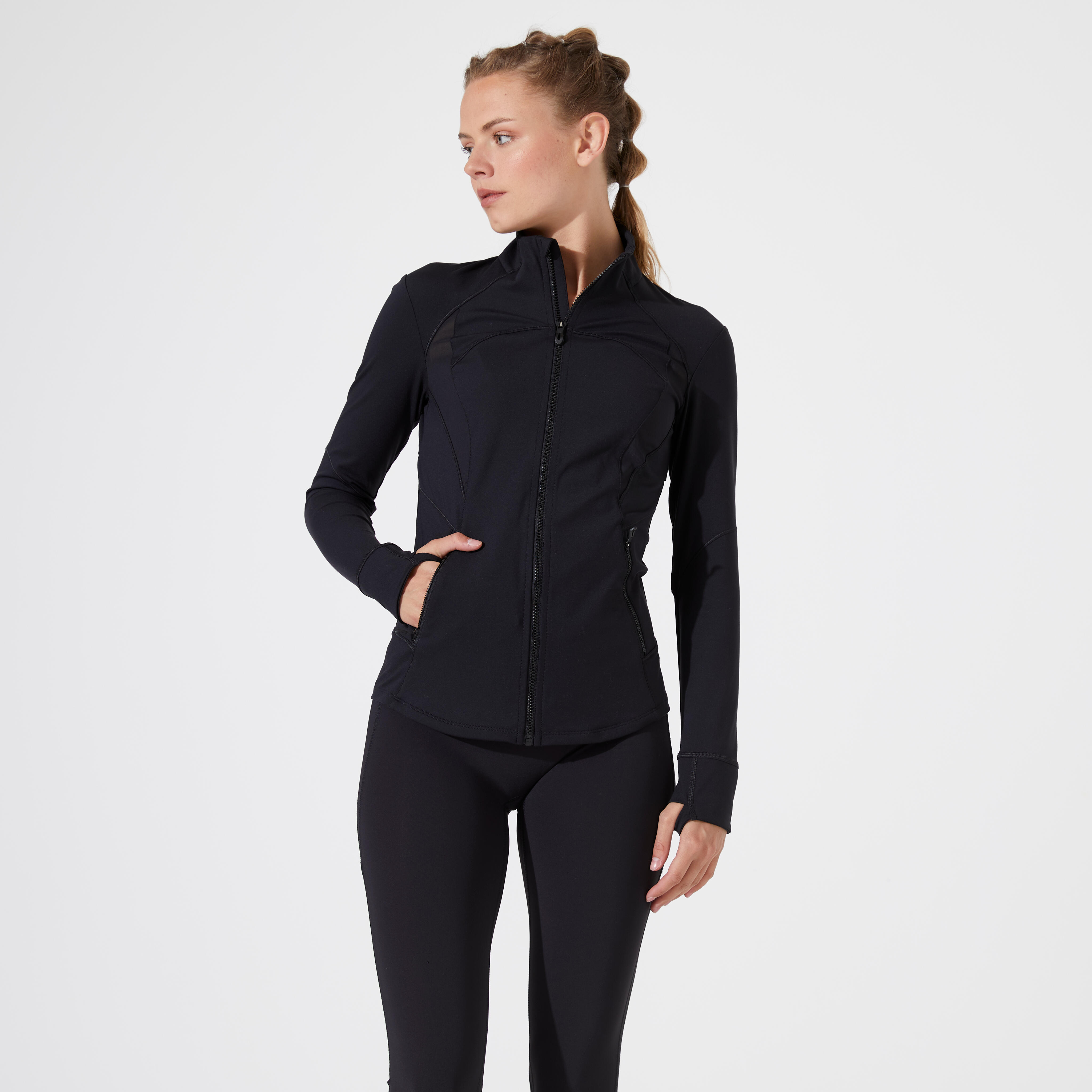 Bluza na zamek damska Domyos fitness 900 training
