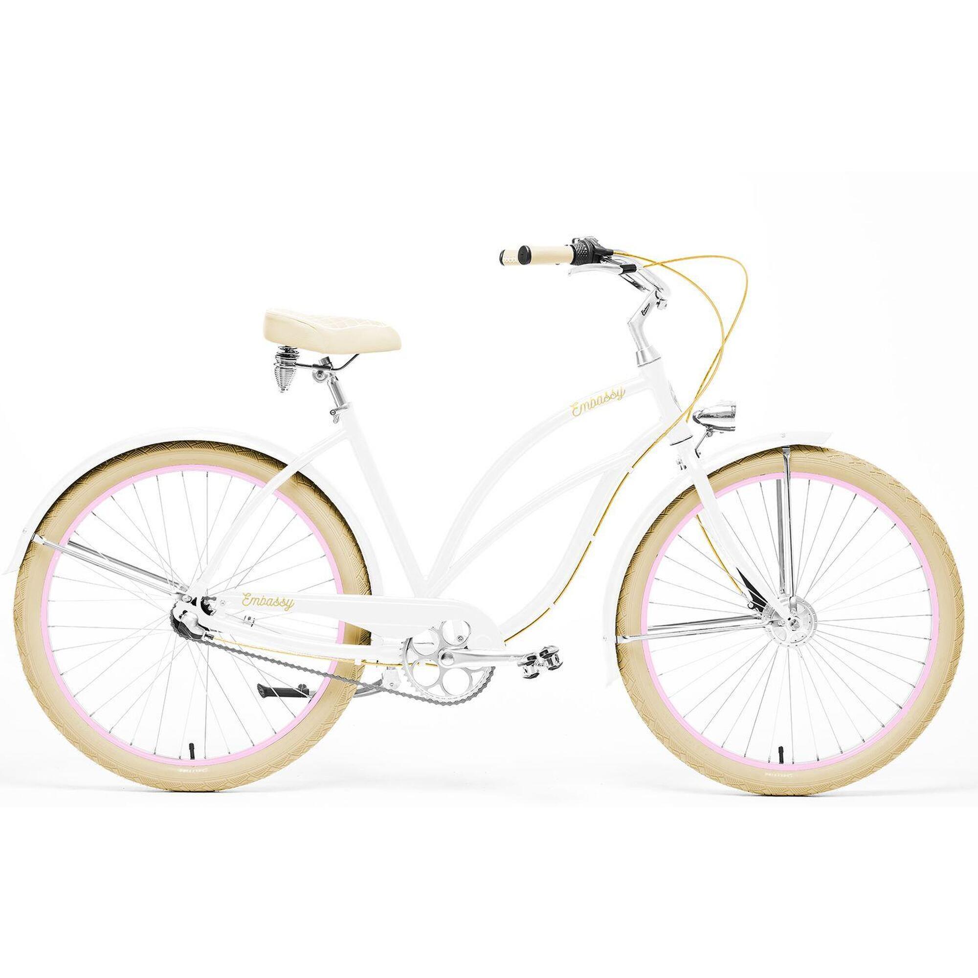 Rower Miejski Damski Embassy White Rose 3B