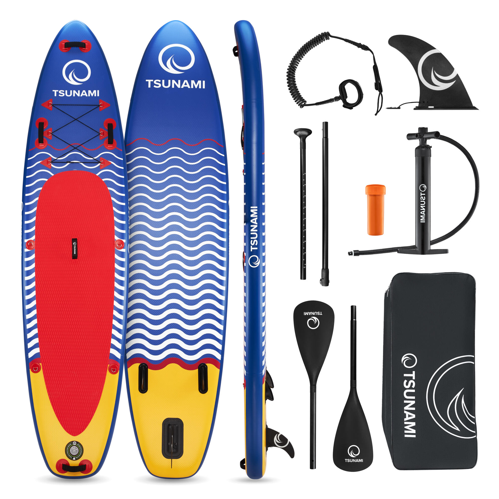 Deska SUP all-round stand up paddle pompowana do pływania TSUNAMI T04 350 cm