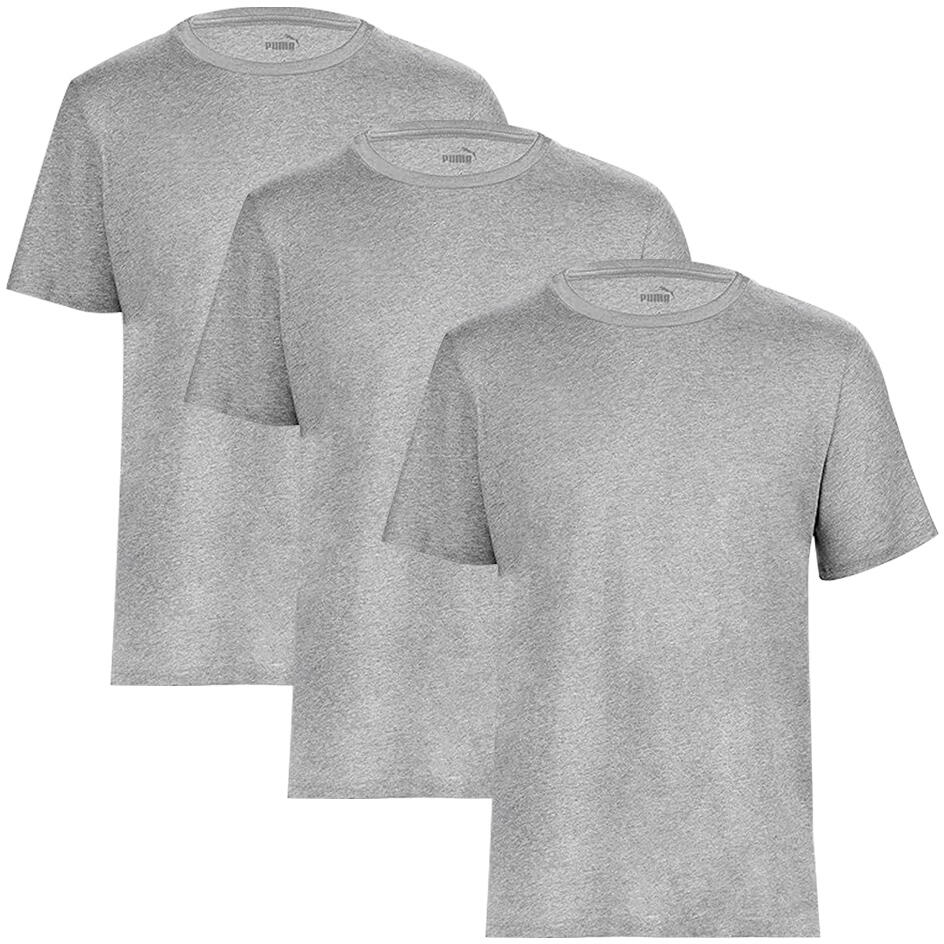 Koszulka męskie Puma Men Base T shirt Grey Heather 3 pack