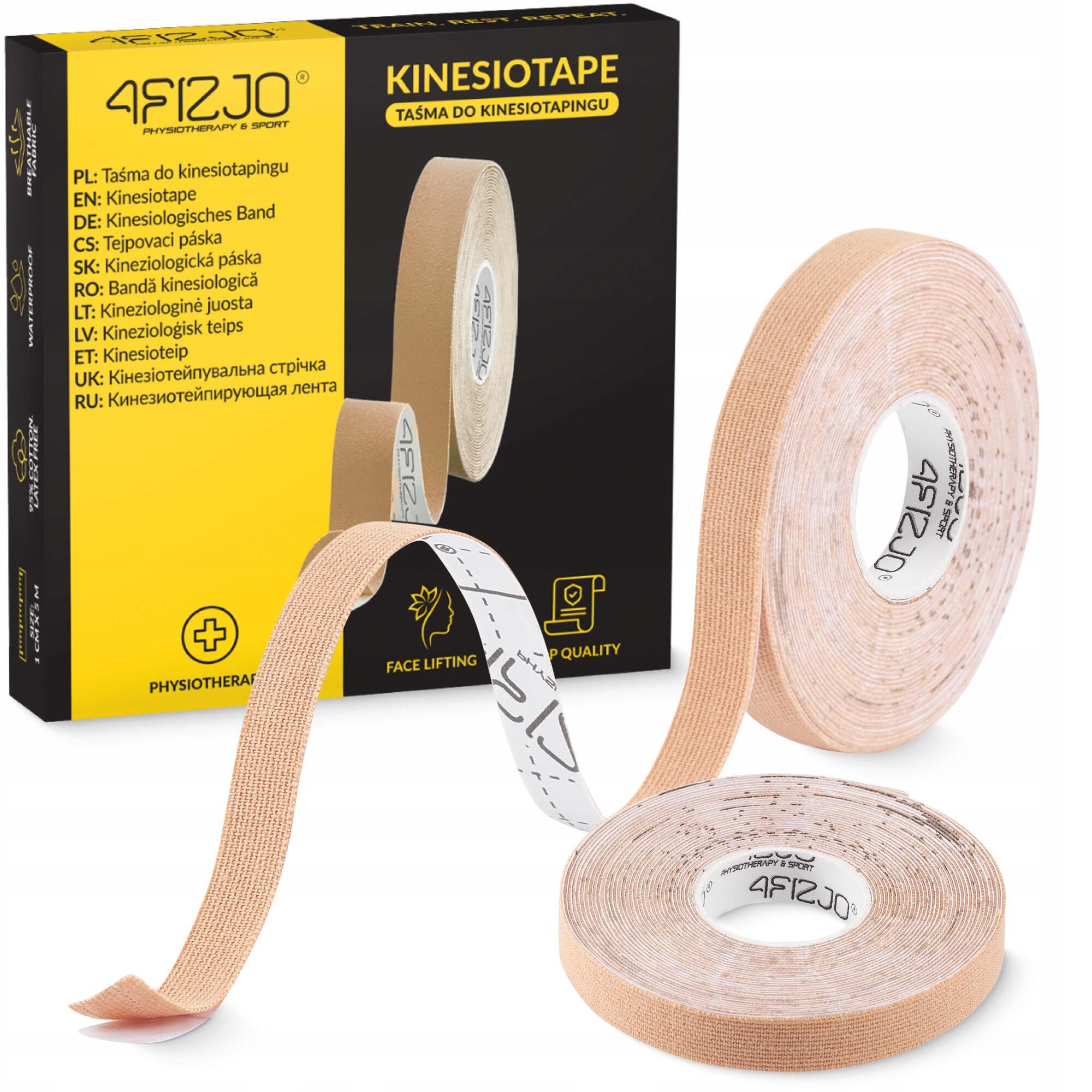 Kinesiotaping do oklejania twarzy i zmarszczek 4FIZJO 1 cm x 5 m