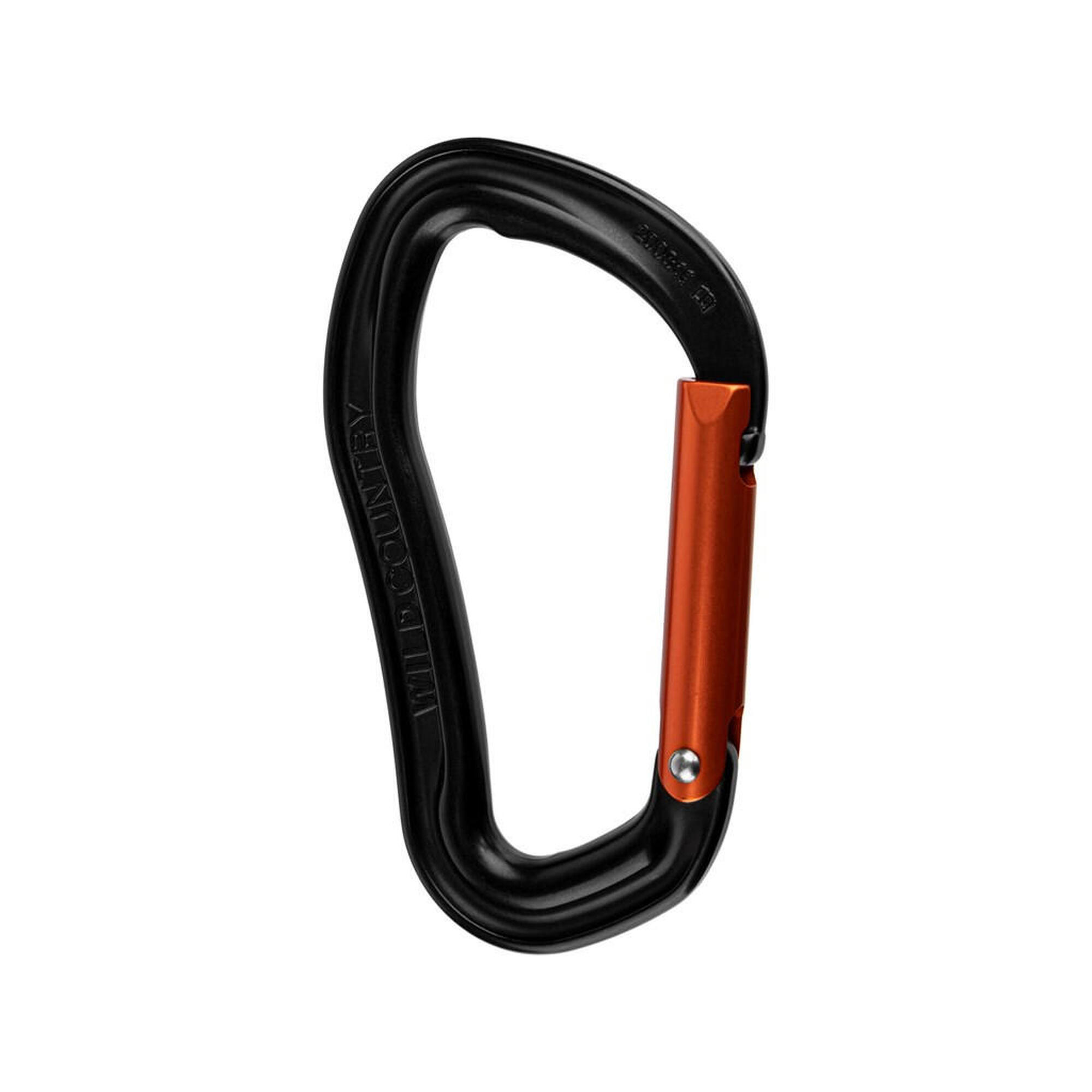 Karabinek Wild Country Electron Straight Gate Czarno-Pomarańczowy