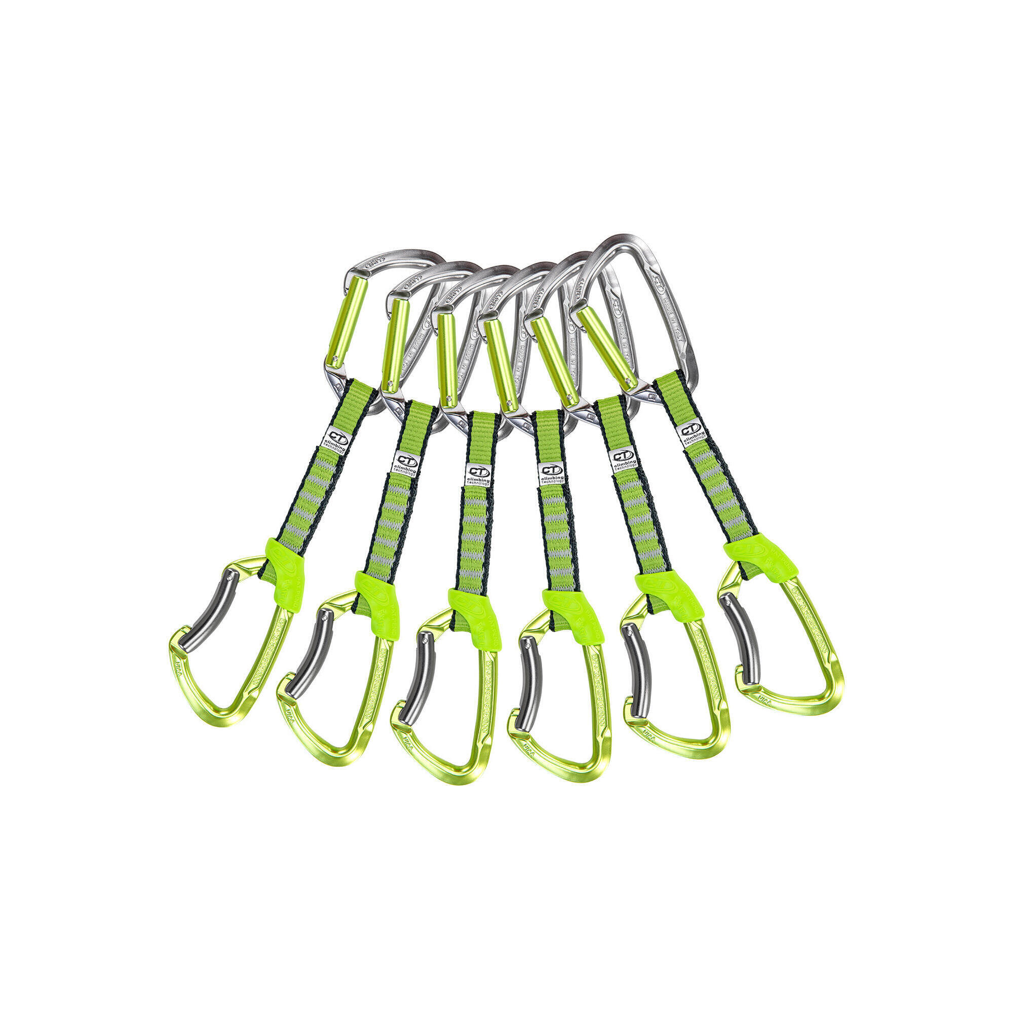 Zestaw ekspresów wspinaczkowych Lime Set NY 12cm x6 - anodized