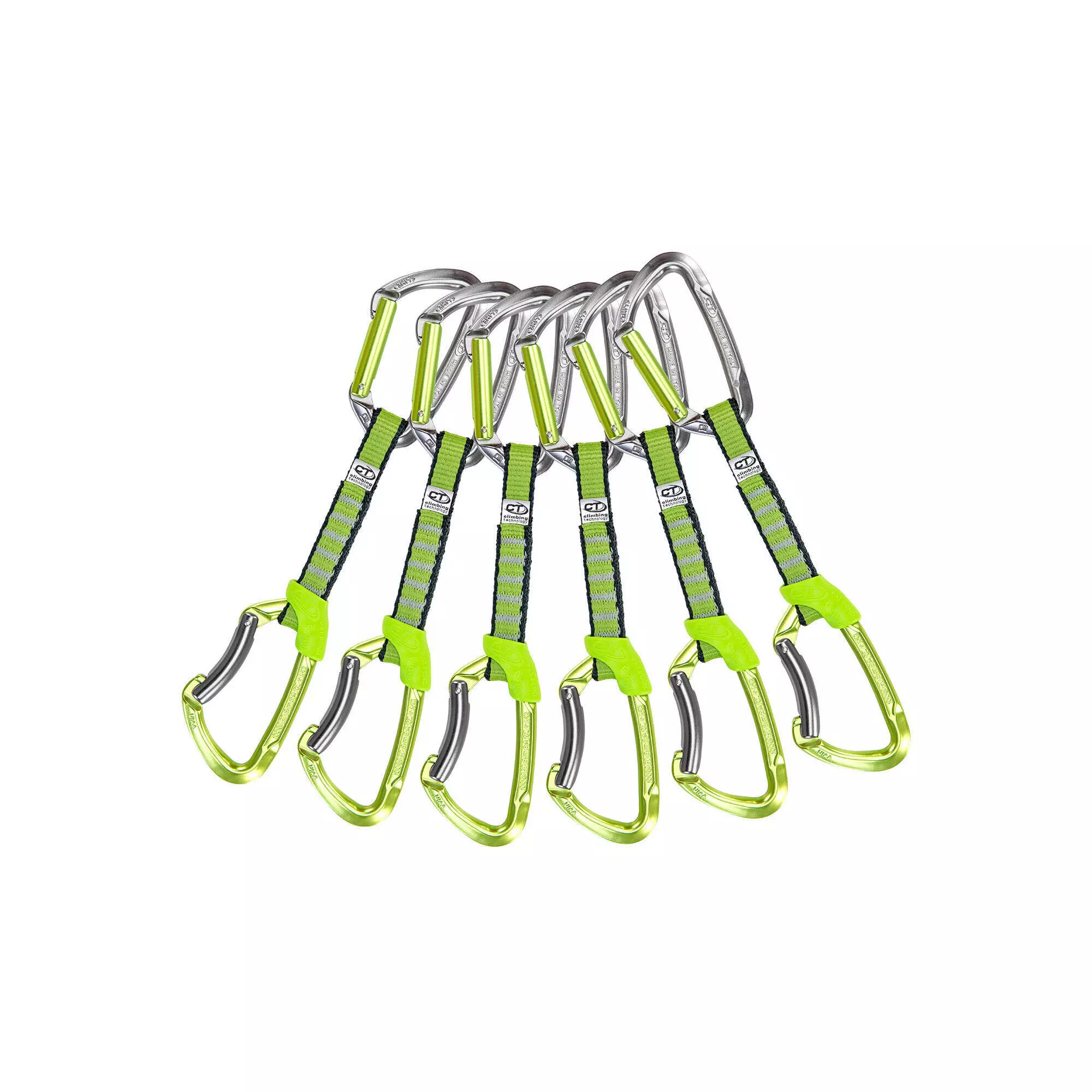 Zestaw ekspresów wspinaczkowych Lime Set NY 12cm x6 - anodized