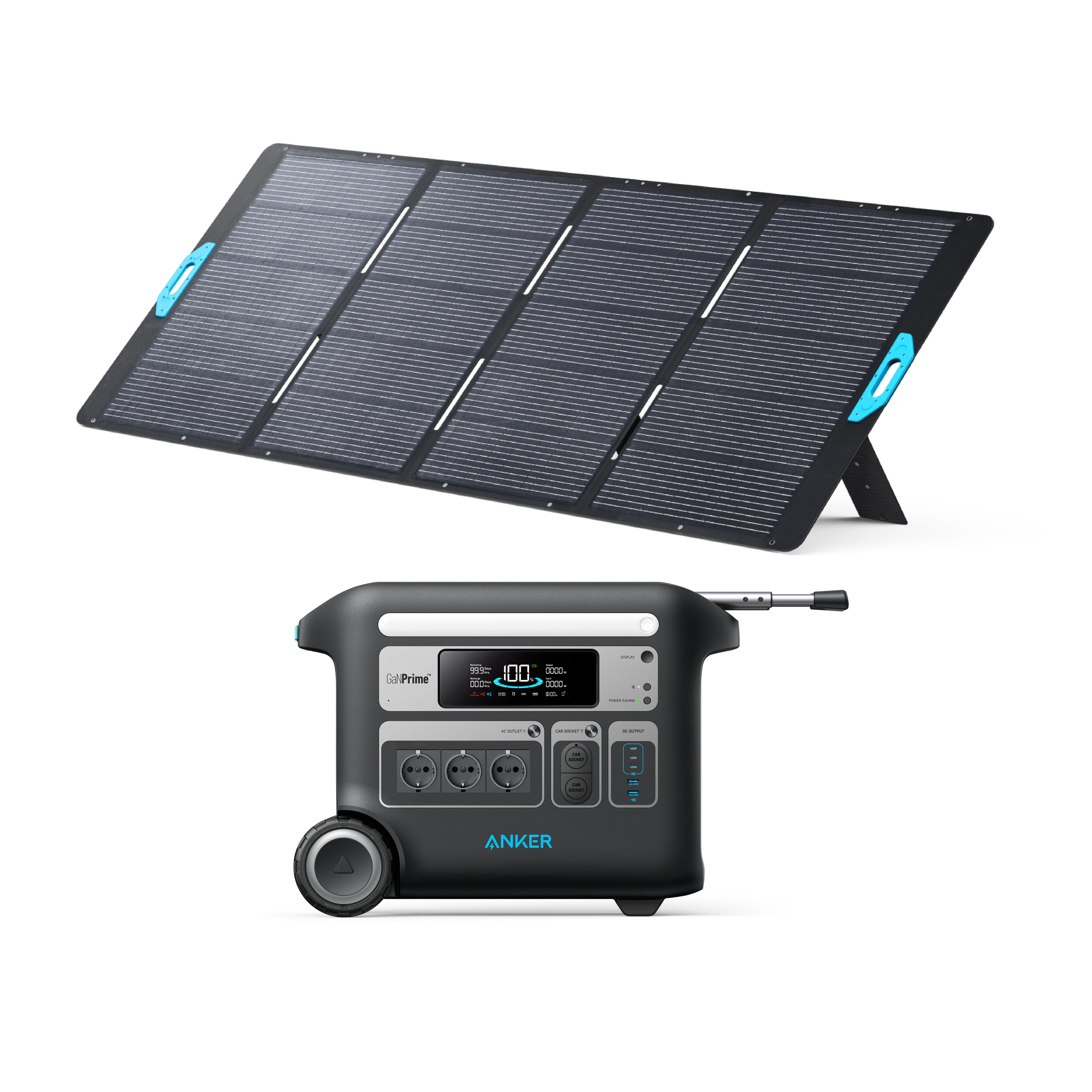 Zestaw stacja zasilania Anker SOLIX F2000 z panelem solarnym 400 W