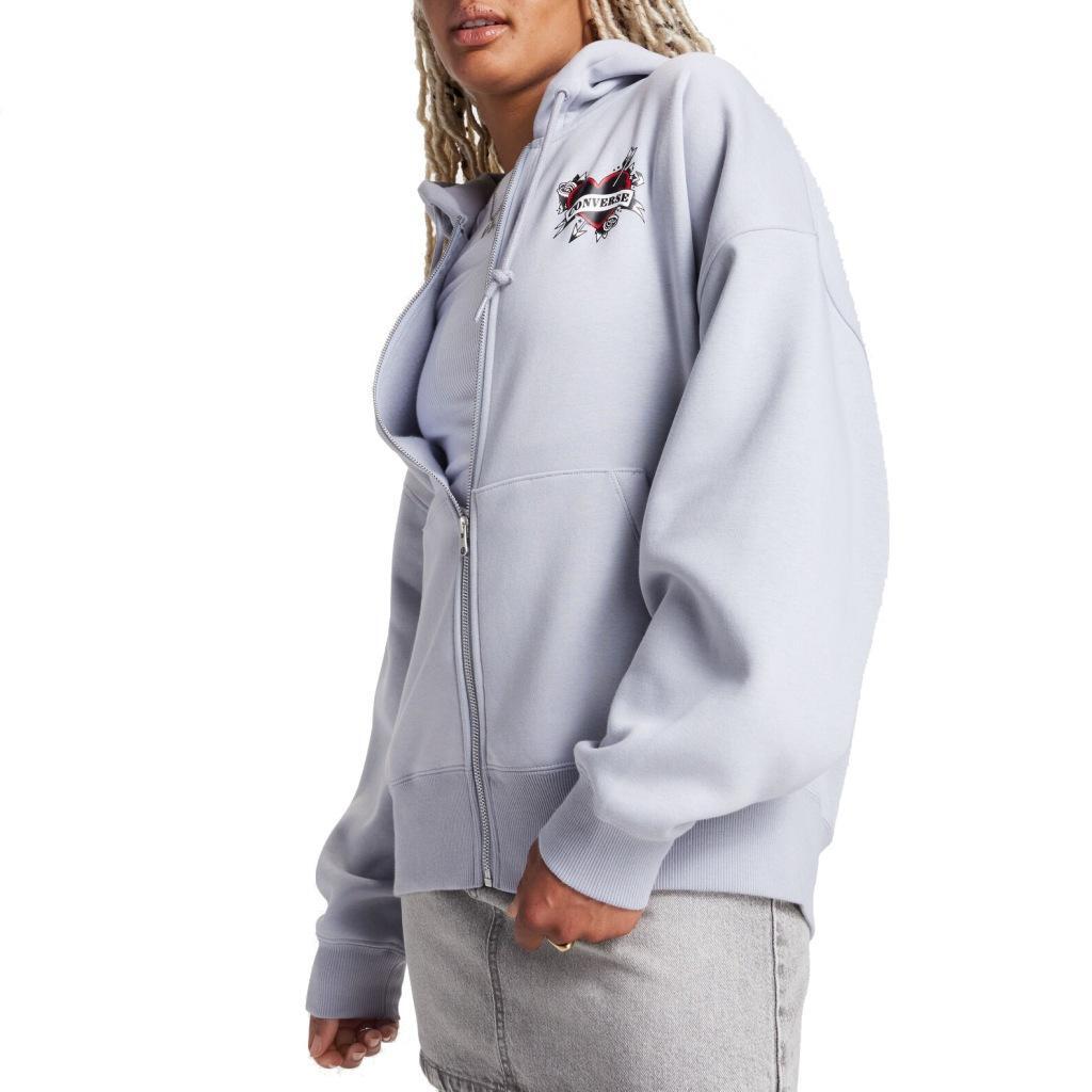 Kurtka CONVERSE HEART TATTOO FULL-ZIP OVE Niebieski