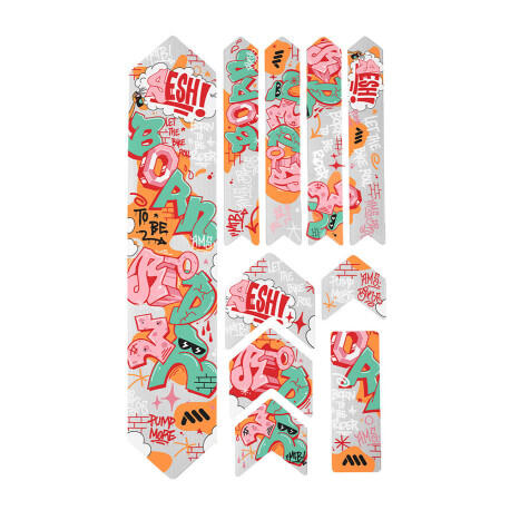 Zestaw ochronny ramy - EXTRA 10 sztuk - Born to Be Rider - czerwony