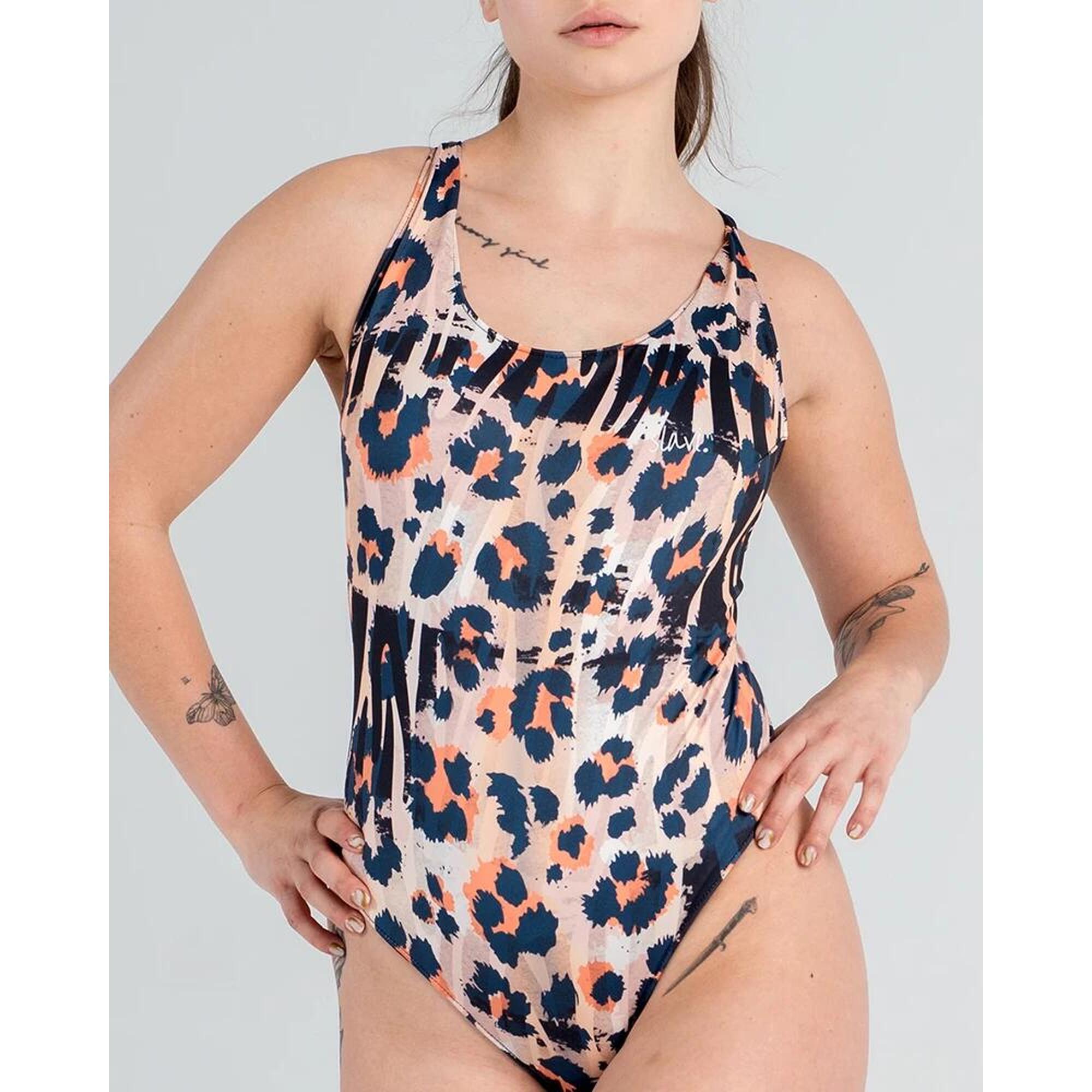 Body na ramiączkach na krzyż Leopard