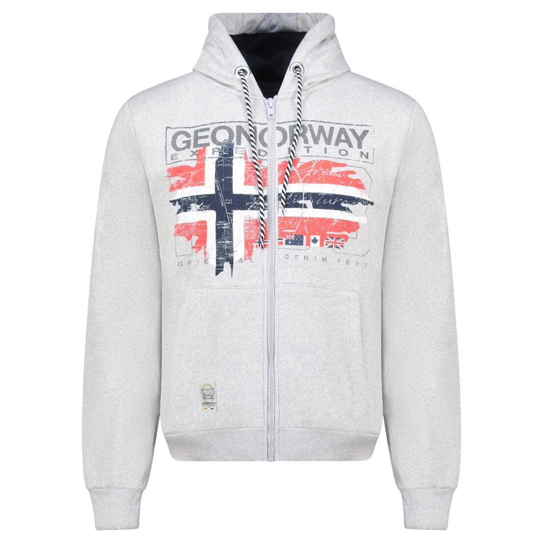 Bluza męska Geographical Norway GRUSTY Blended Grey, mieszana szarość.
