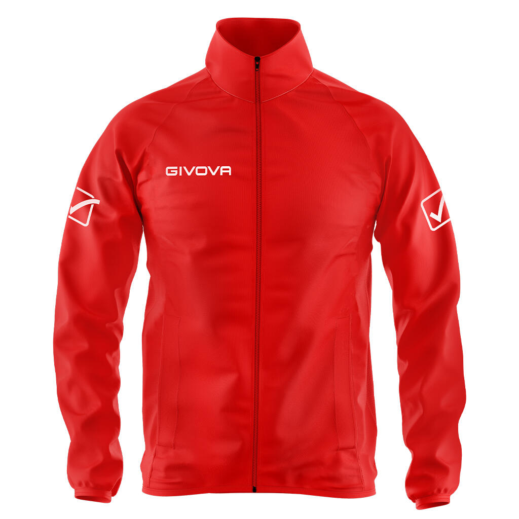 Kurtka piłkarska dla dzieci Givova Rain Basico czerwona