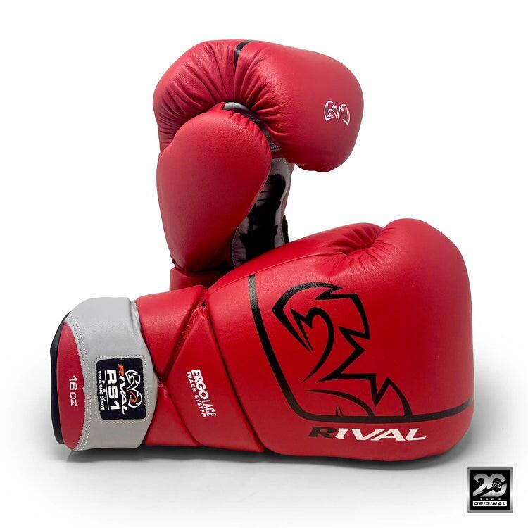 Rękawice bokserskie sparingowe Rival RS1 Pro Anniversary Czerwone 14oz