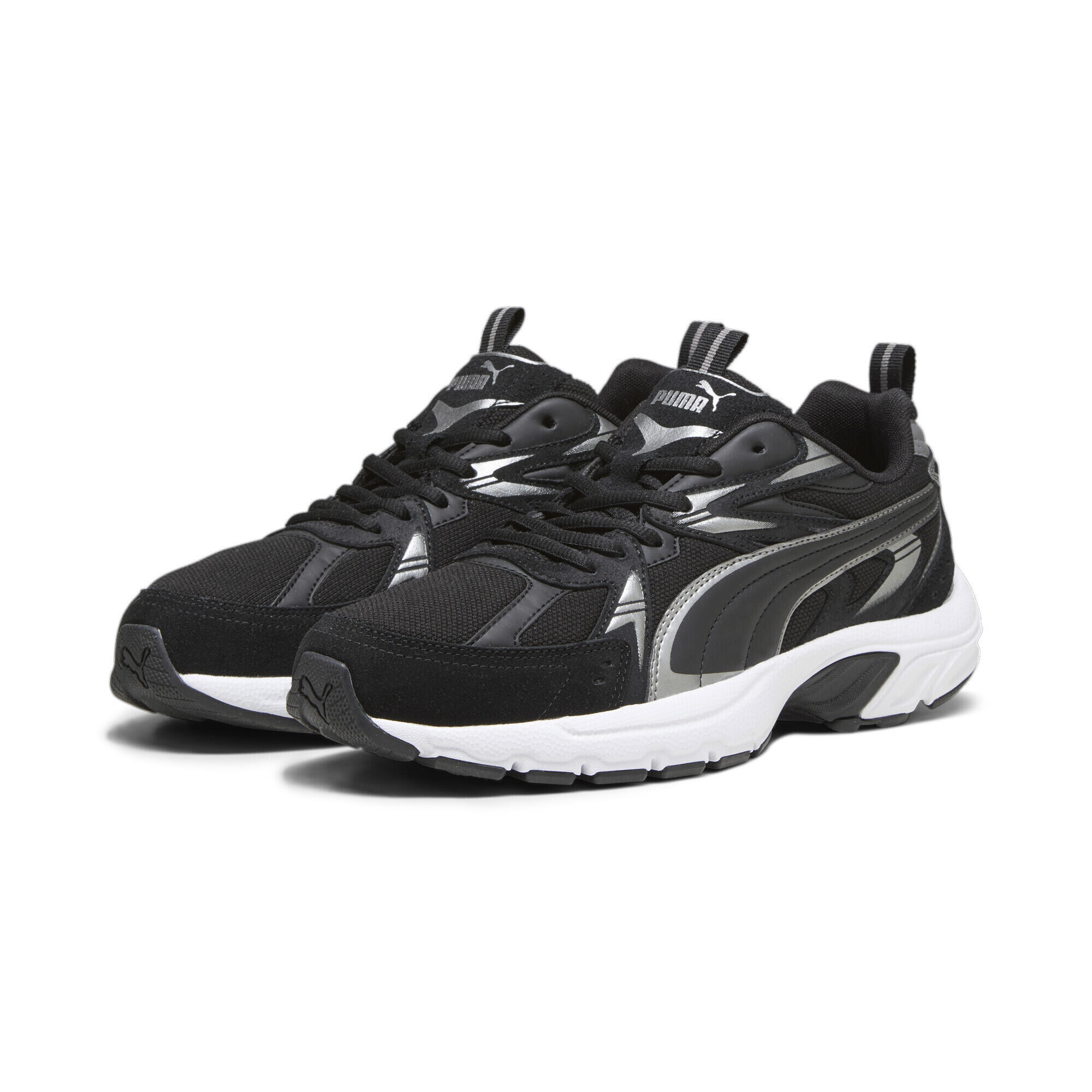 Sneakersy Milenio Tech Suede PUMA Black Aged Silver Cool Dark Gray