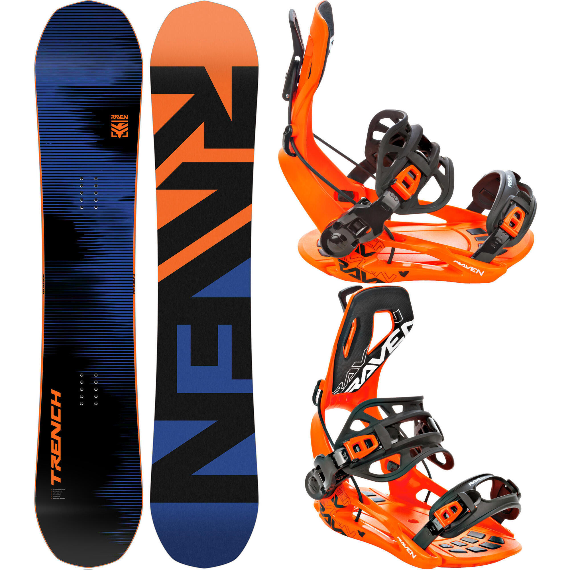 Zestaw Deska snowboardowa Raven Trench Carbon + Wiązania Raven FT360