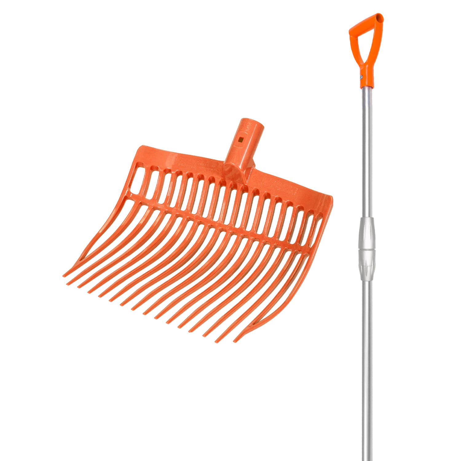 Łopatka z okrągłym końcem + teleskopowy aluminiowy uchwyt V-Plast