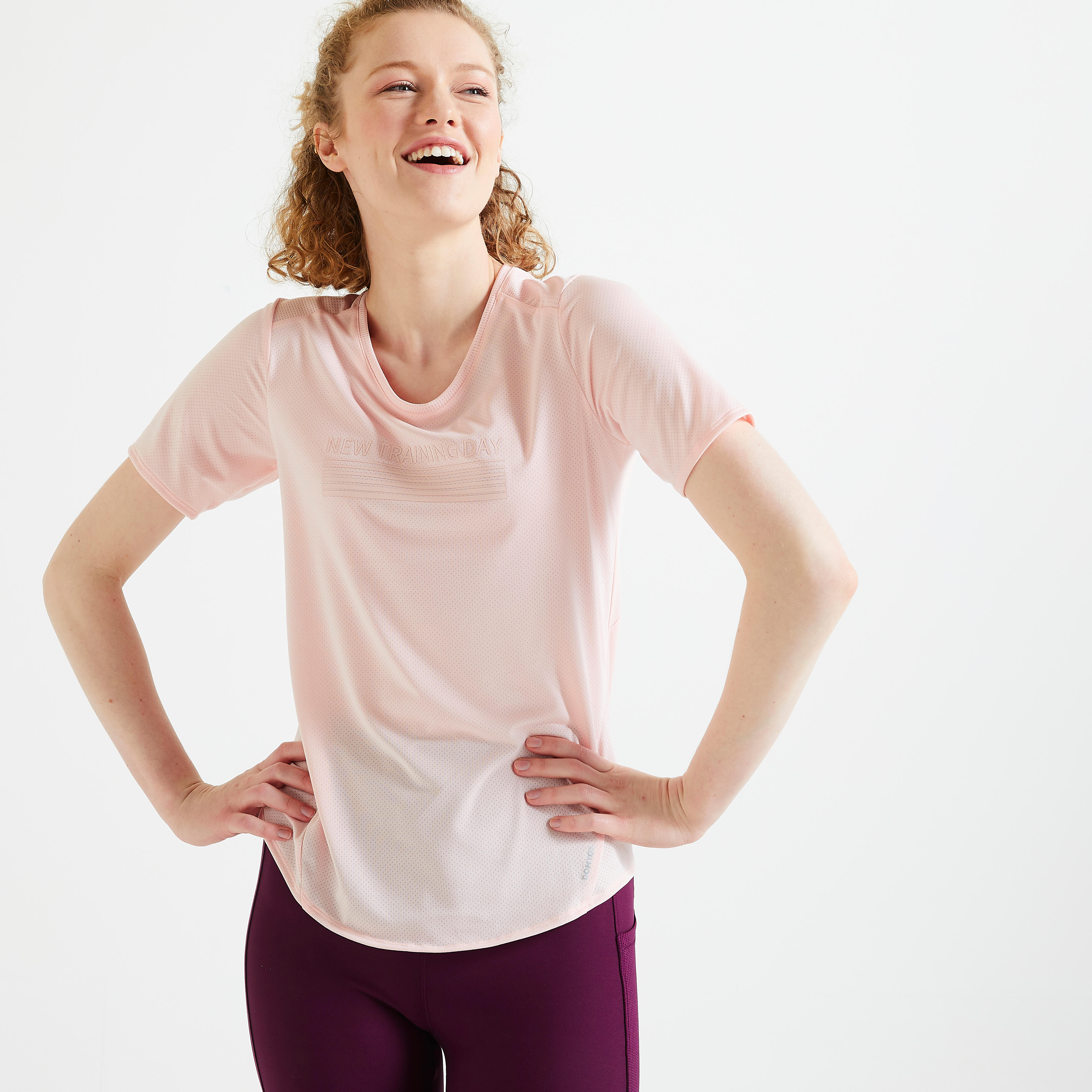 Koszulka fitness damska Domyos krótki rękaw