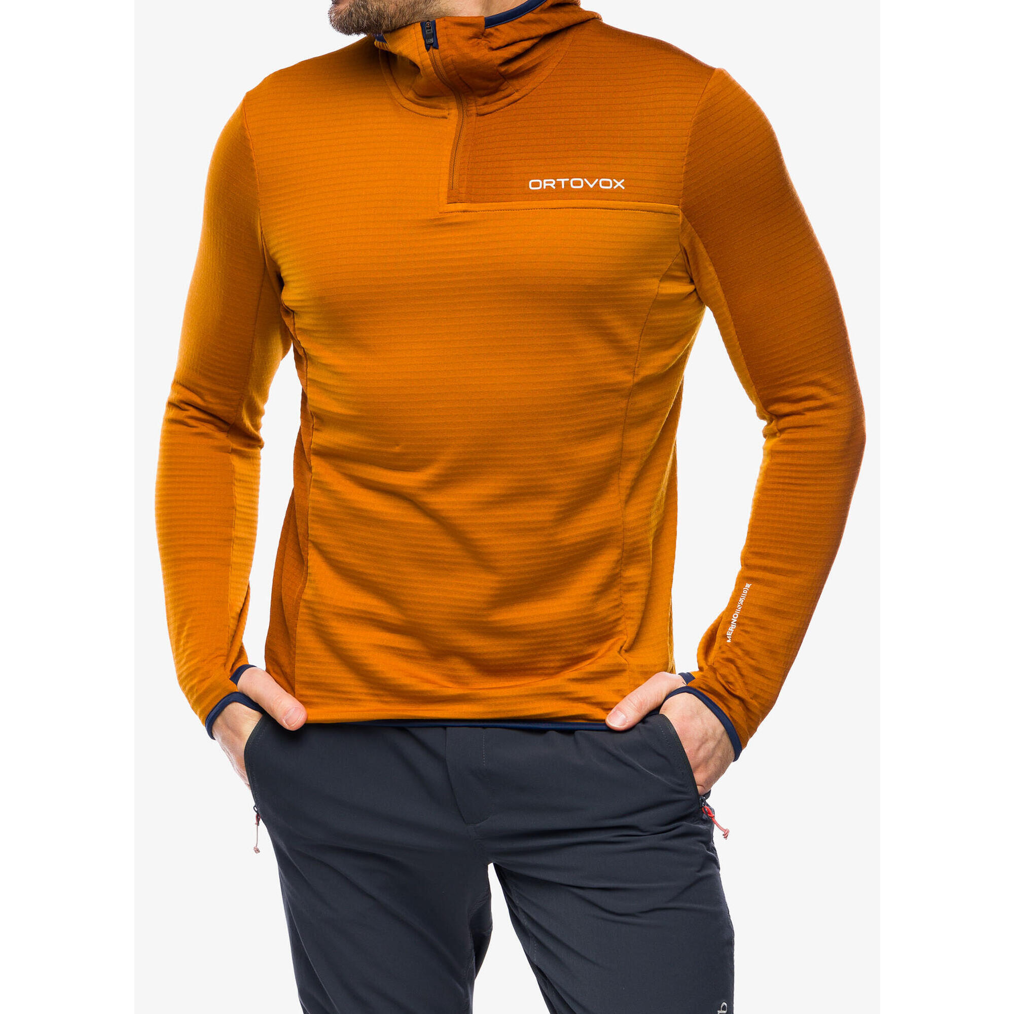 Bluza z kapturem męska Ortovox Fleece Light Grid ZN Hoody