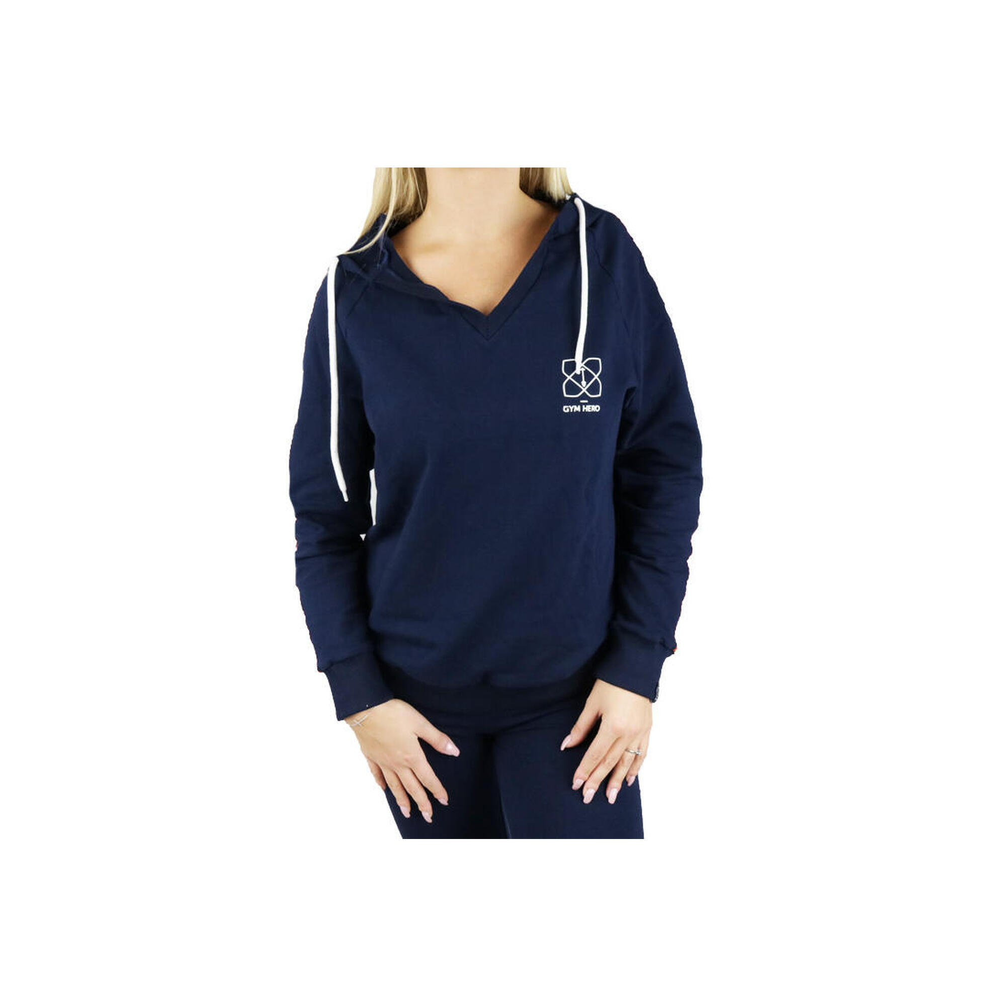 Bluza dresowa sportowa damska GymHero Hoodie NAVY-RACE