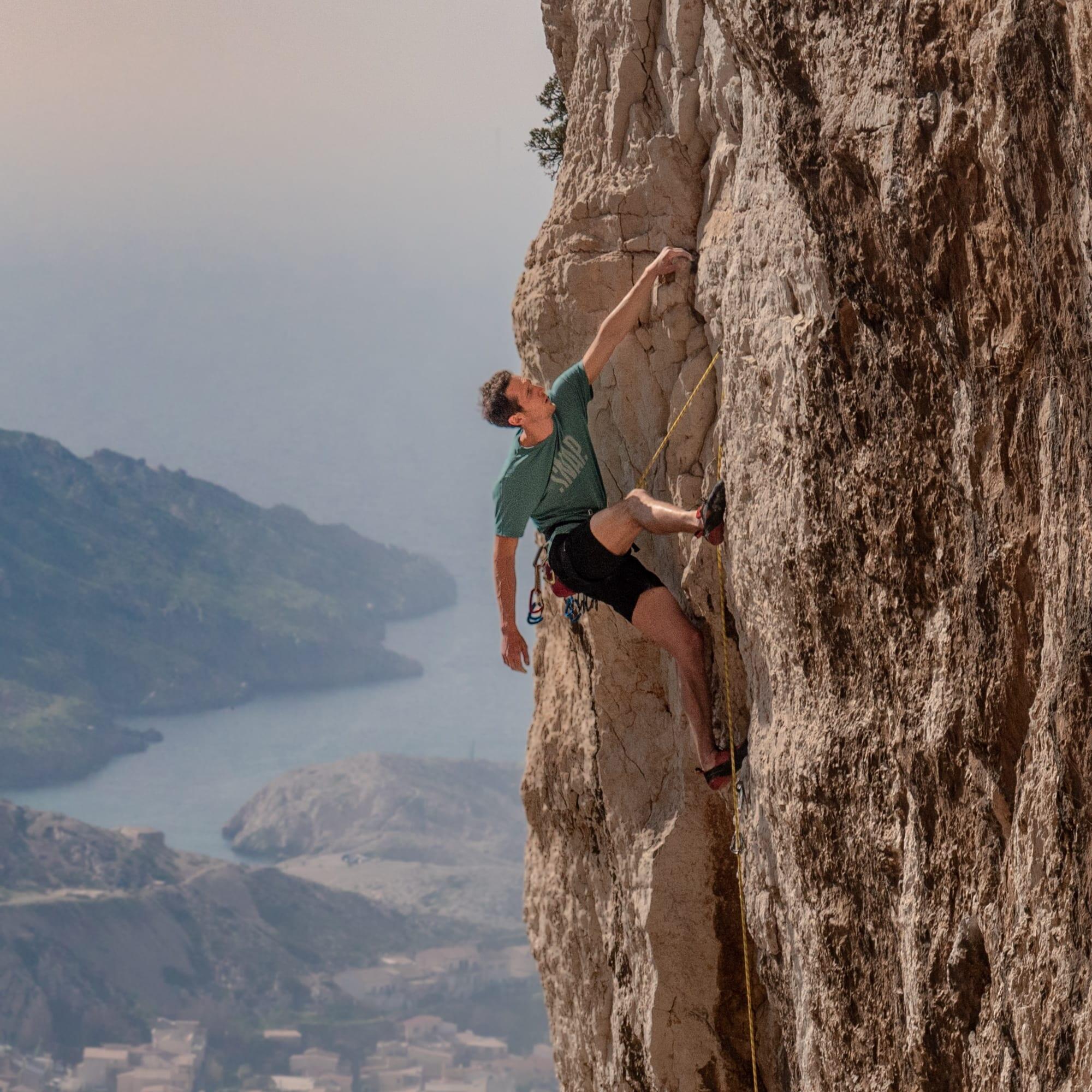 Koszulka techniczna z krótkim rękawem z merynosów Snap Climbing