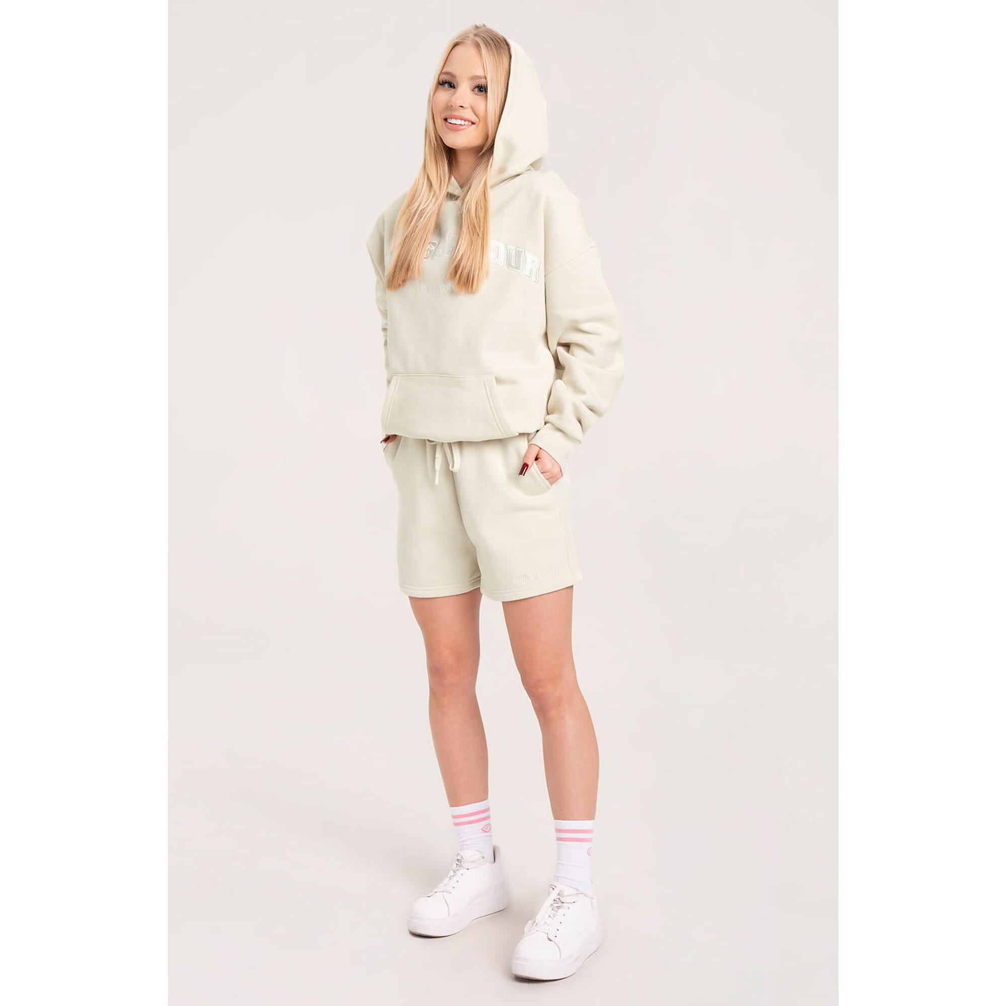 Spodenki fitness damskie Gym Glamour dresowe off