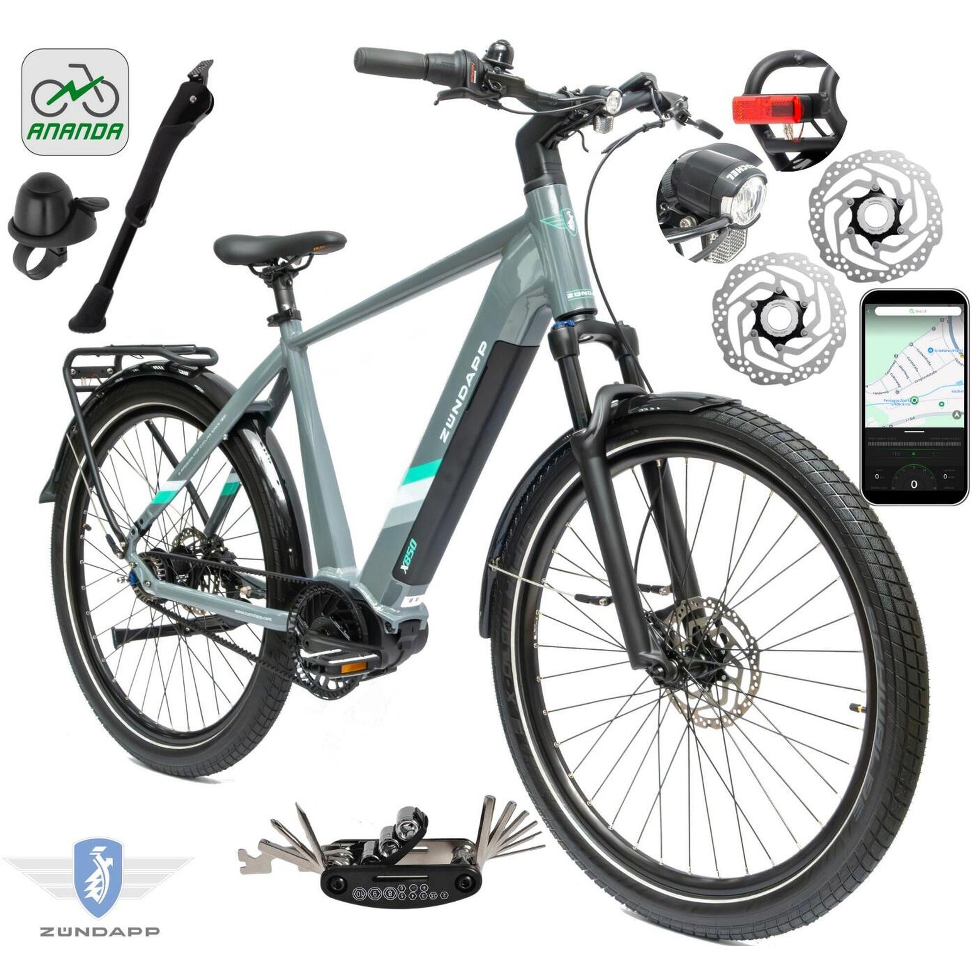 Rower Elektryczny Męski Miejski 27,5" SHIMANO Nexus LCD 250W Aplikacja 2025