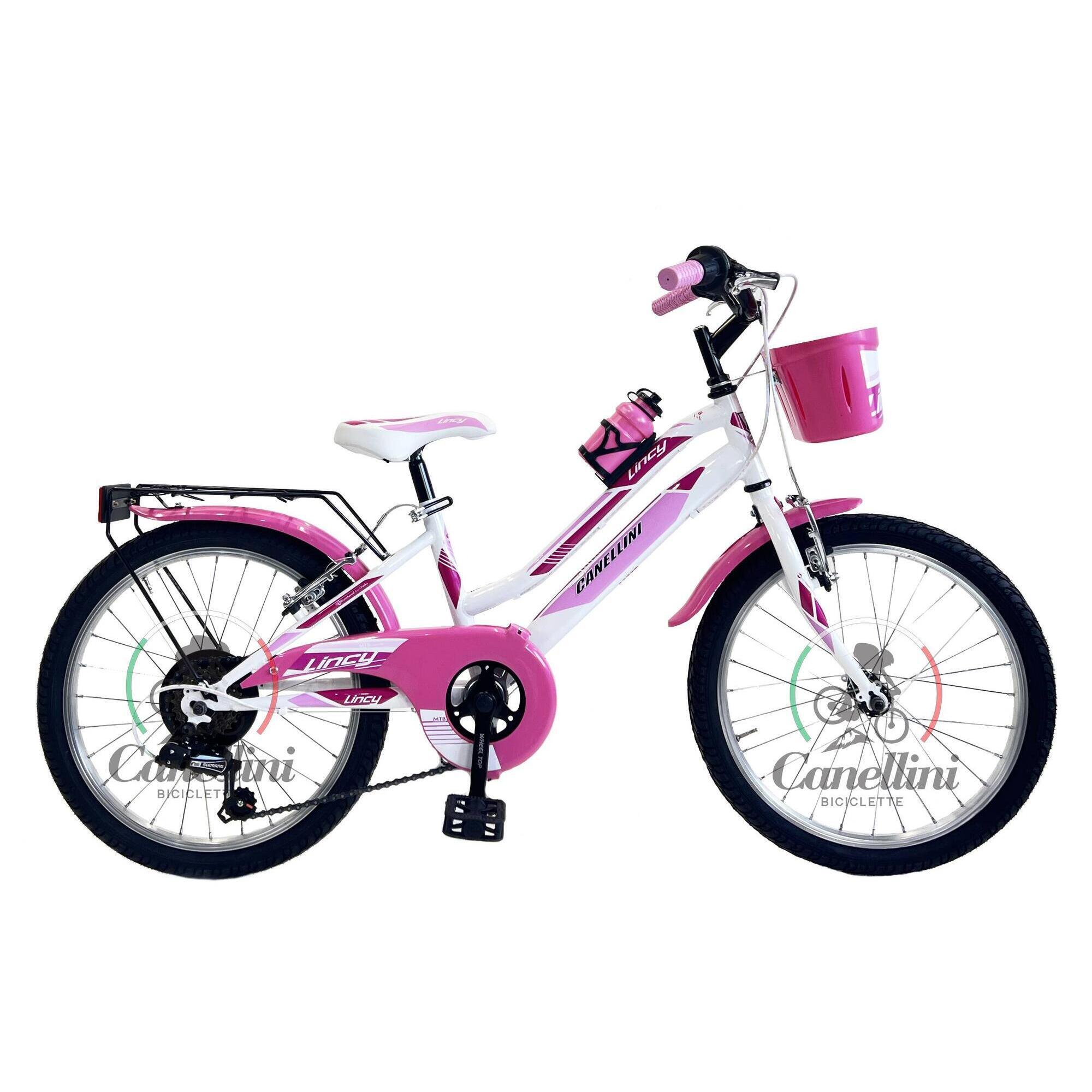 Rower Dziecięcy MTB Canellini LINCY 20" - Biały/Różowy
