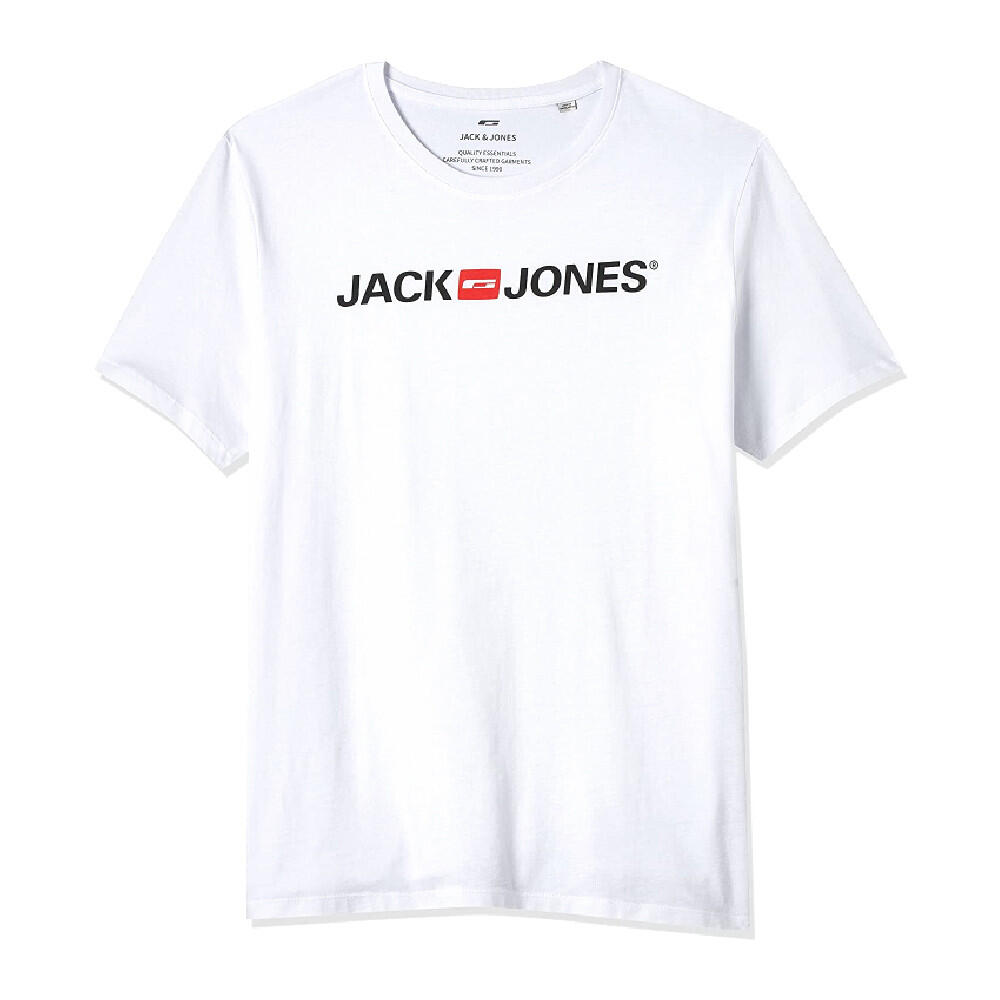 Koszulka z krótkim rękawem Męska Jack & Jones 12137126 Biały