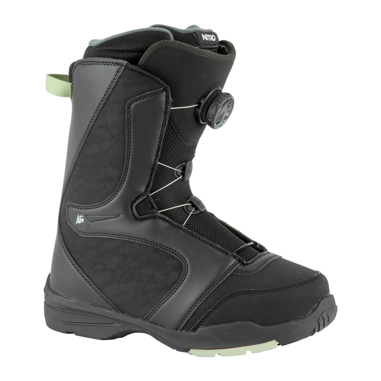 Buty snowboardowe damskie NITRO Flora BOA black mint