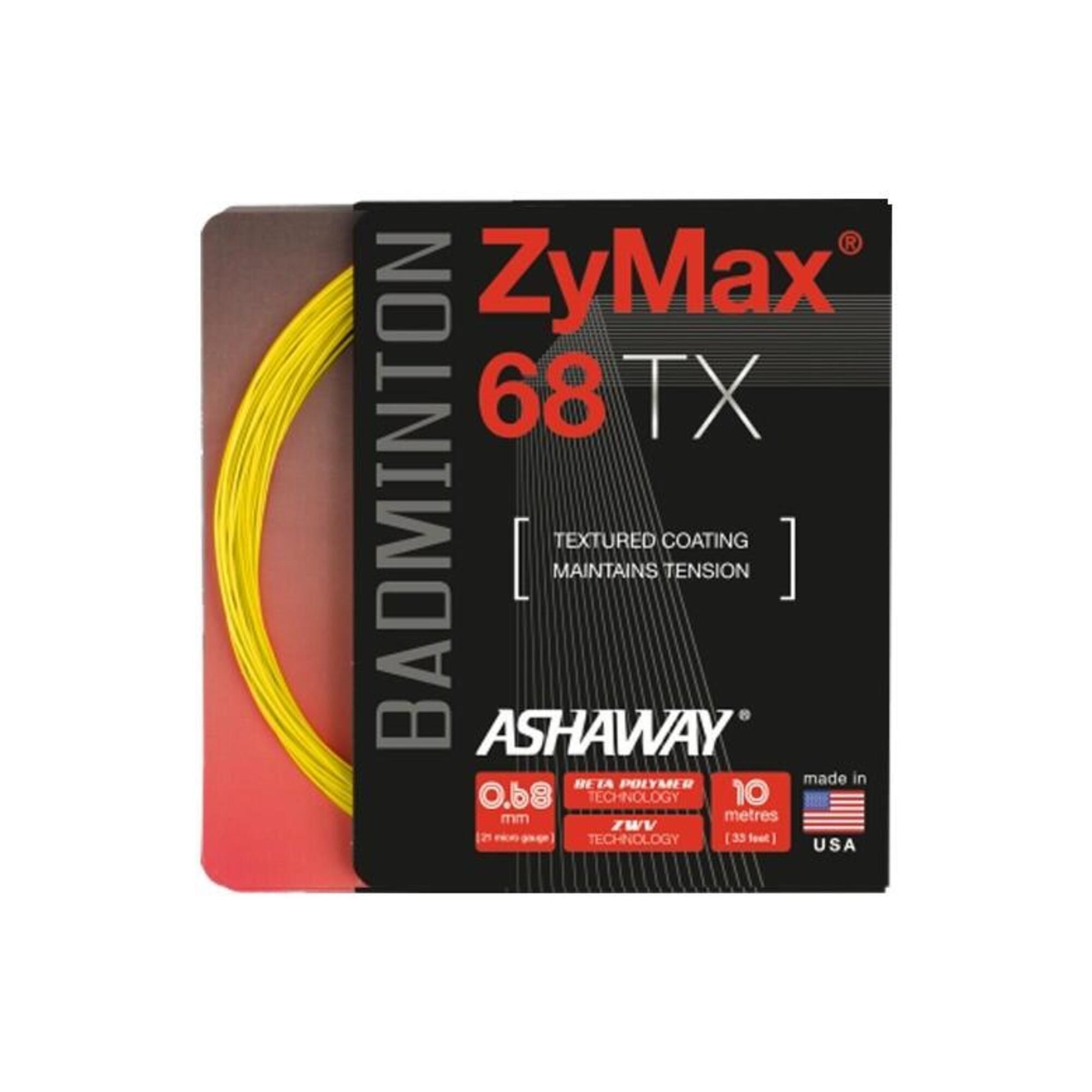 Naciąg do badmintona ZyMax 68 TX - set ASHAWAY Pomarańczowy
