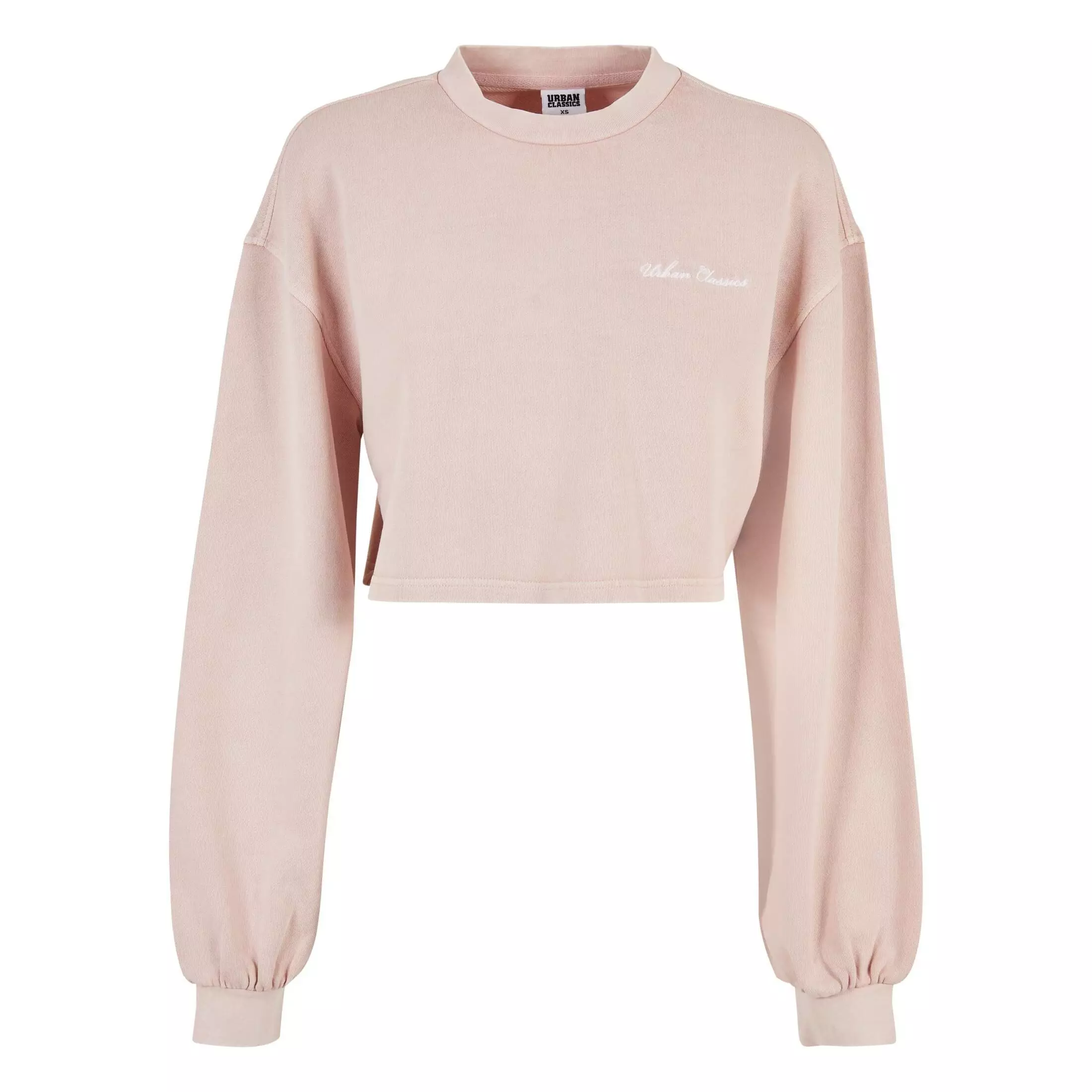 Bluza kołnierz rong krótka frotte z małymi haftami dla kobiet Urban Classics