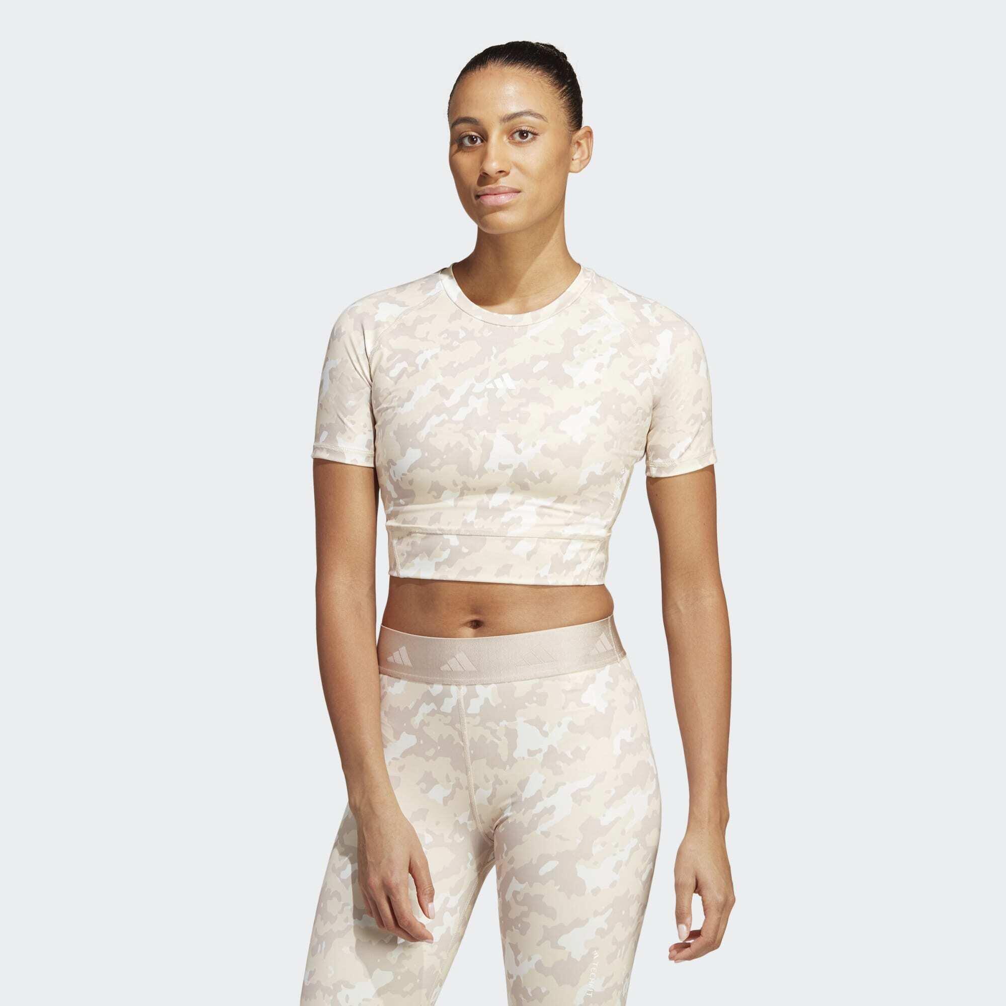 Techfit Camo Print Crop Training Tee