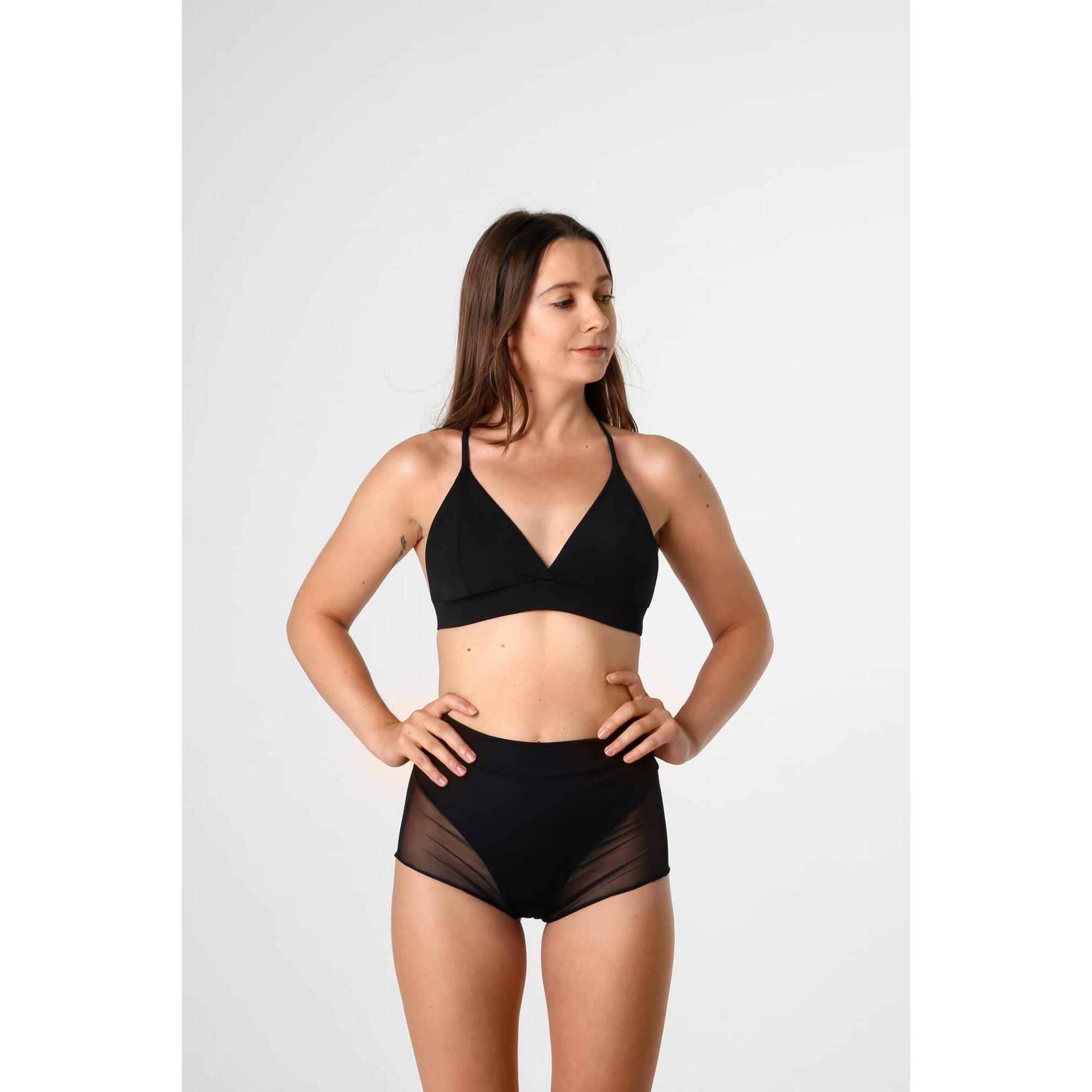 Spodenki do pole dance twerk Rev Activ Hottie z wysokim stanem z siatką